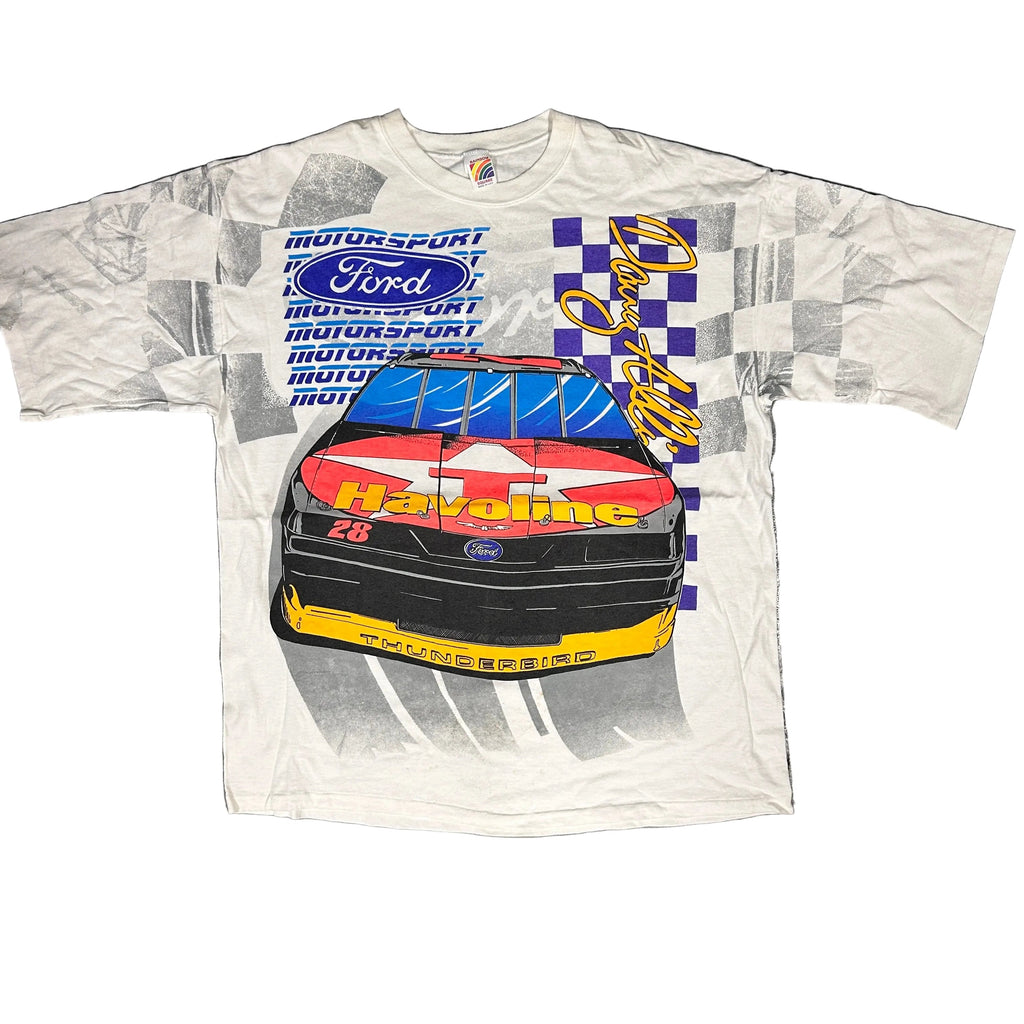 Vintage 90s Davey Allison Havoline NASCAR Racing Tee