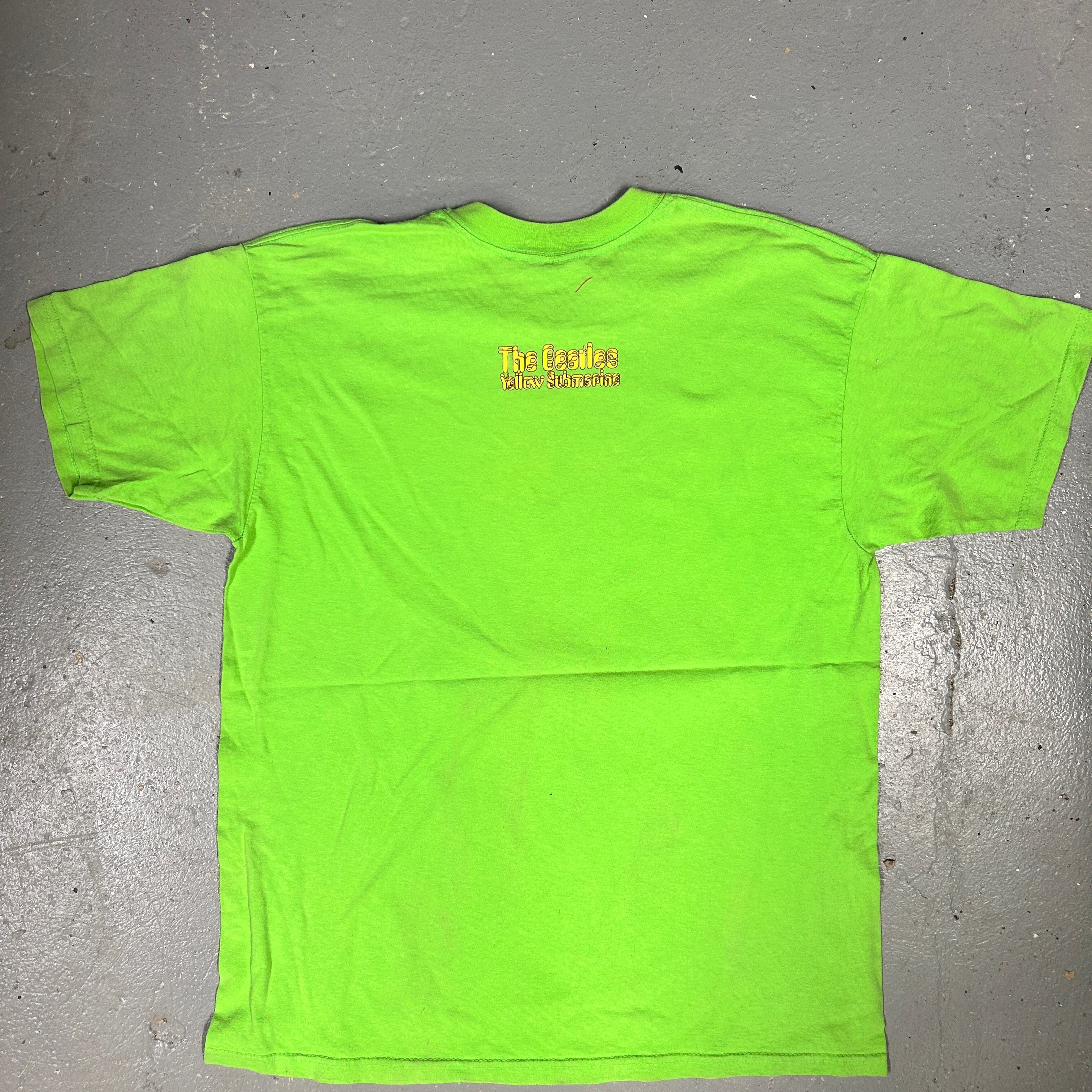 Vintage 1990 Beatles 'Yellow Submarine' Lime Green Tee