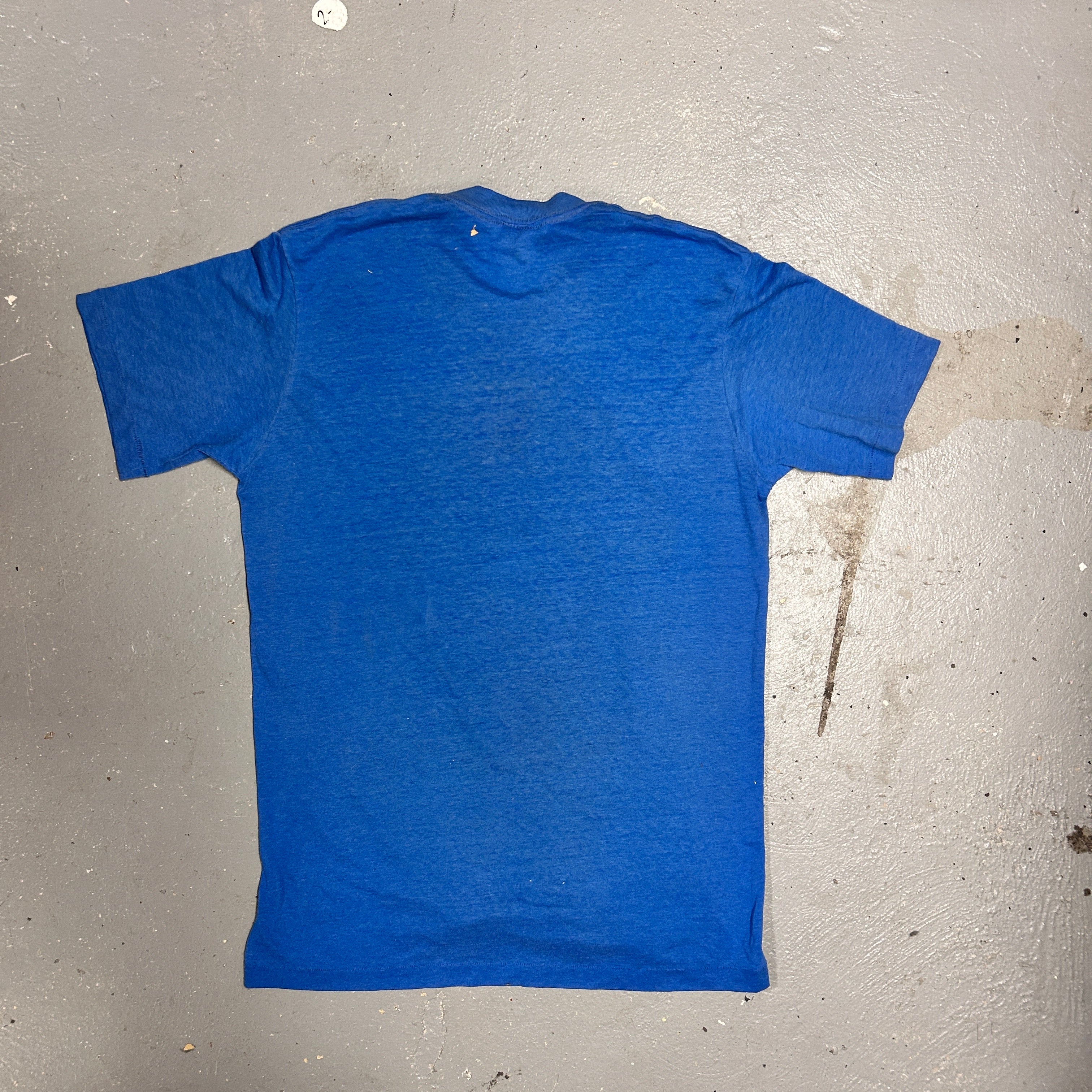 Vintage 80s Nike Single Stitch Blue Logo Tee (USA Made)