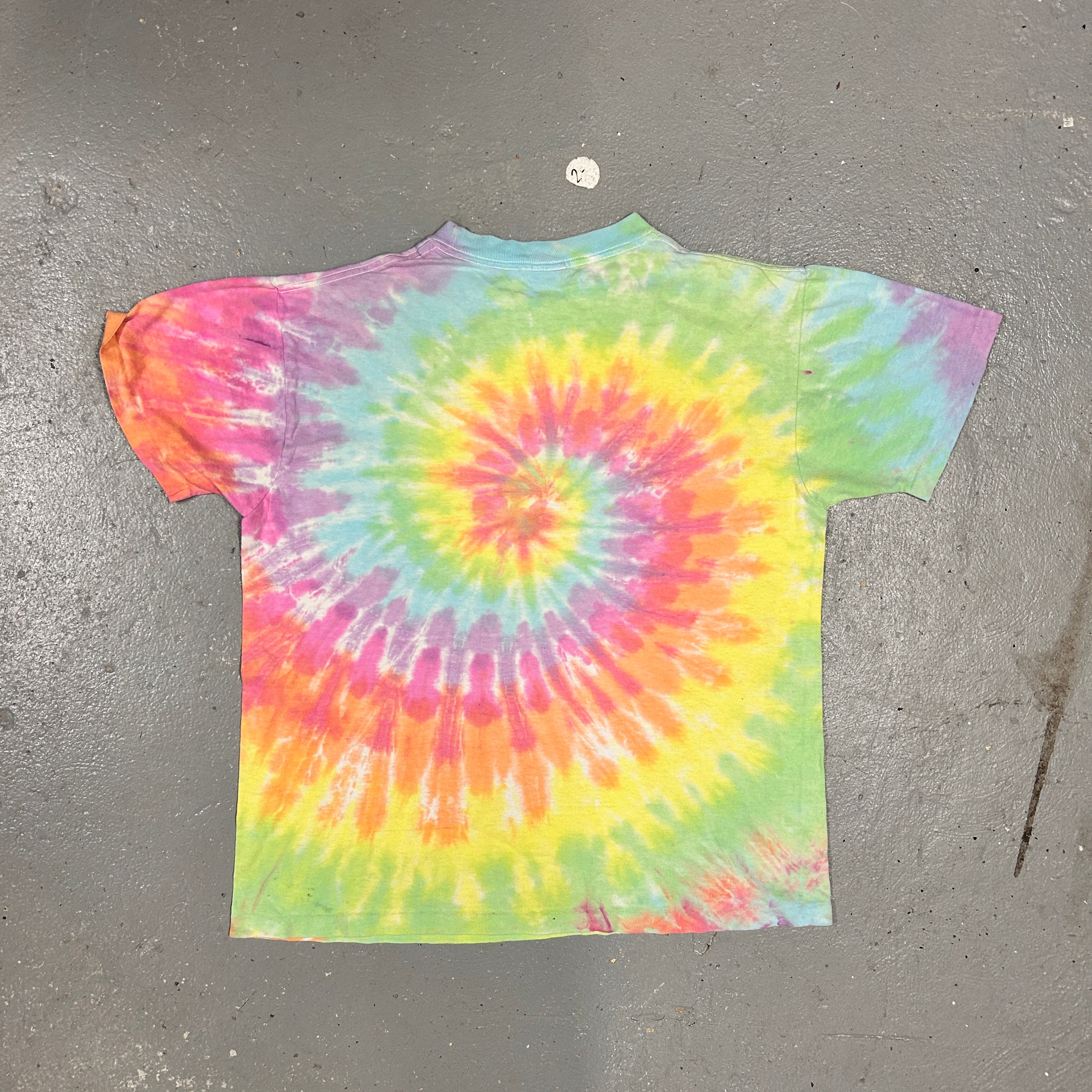 Vintage 80s Grateful Dead Dancing Bears Liquid Blue Tie-Dye T-Shirt