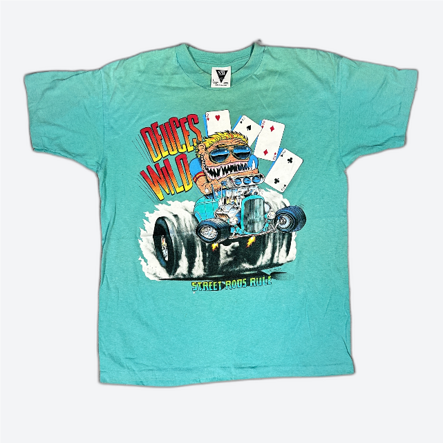 Vintage 'Deuces Wild' Street Rods Hot Rod Graphic Tee