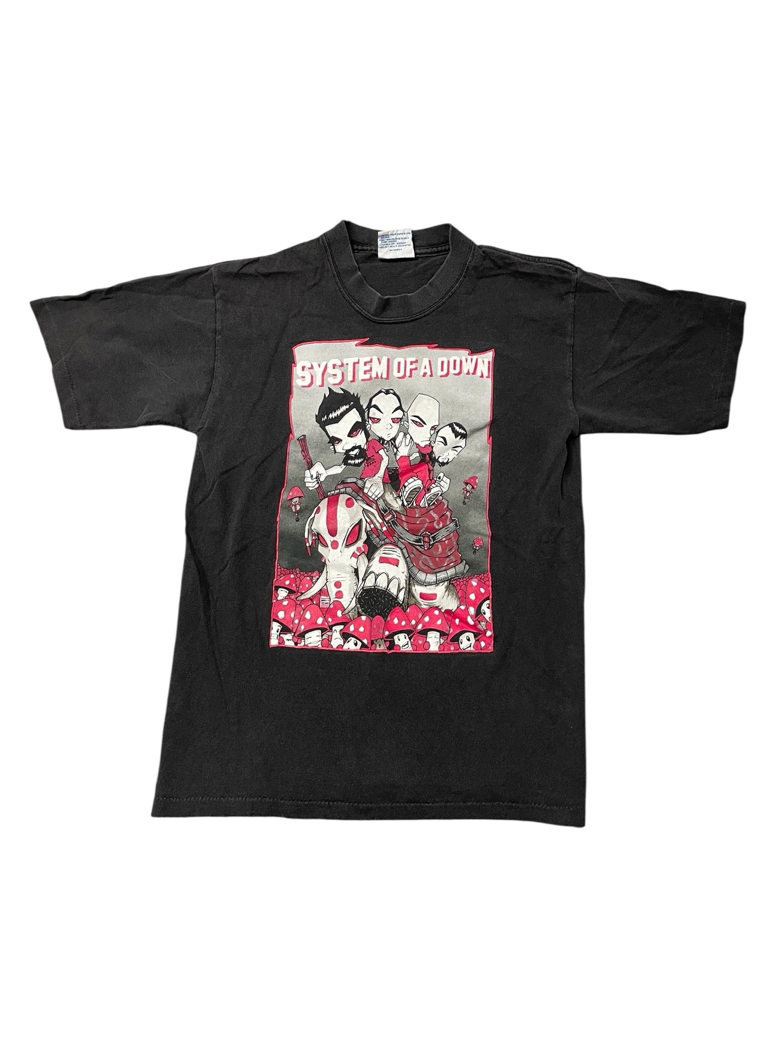 Y2K System of a Down Cartoon Graphic Band Tee