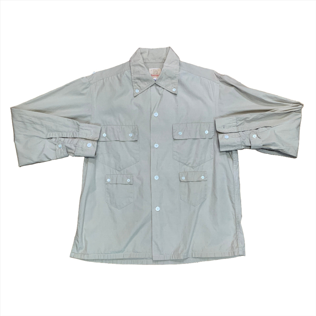 1950s Vintage Herter's for Hudson Bay Beige Cotton Button Up 4-Point Shirt Made in Japan Size M Tops Public Butter 