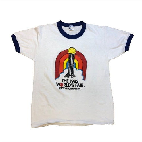 1982 Knoxville, TN World's Fair Vintage Made In USA Graphic Ringer T-Shirt Size Small T-Shirts Public Butter 
