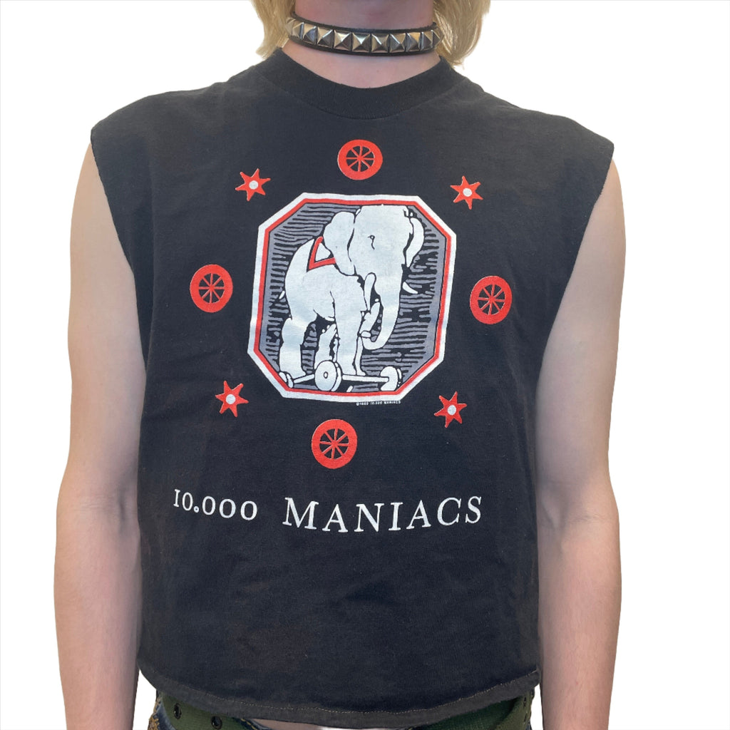 1989 10,000 Maniacs "Blind Man's Zoo" Tour Vintage Made In U.S.A. Single-Stitch Graphic Tank Tee Size L T-Shirts Public Butter 