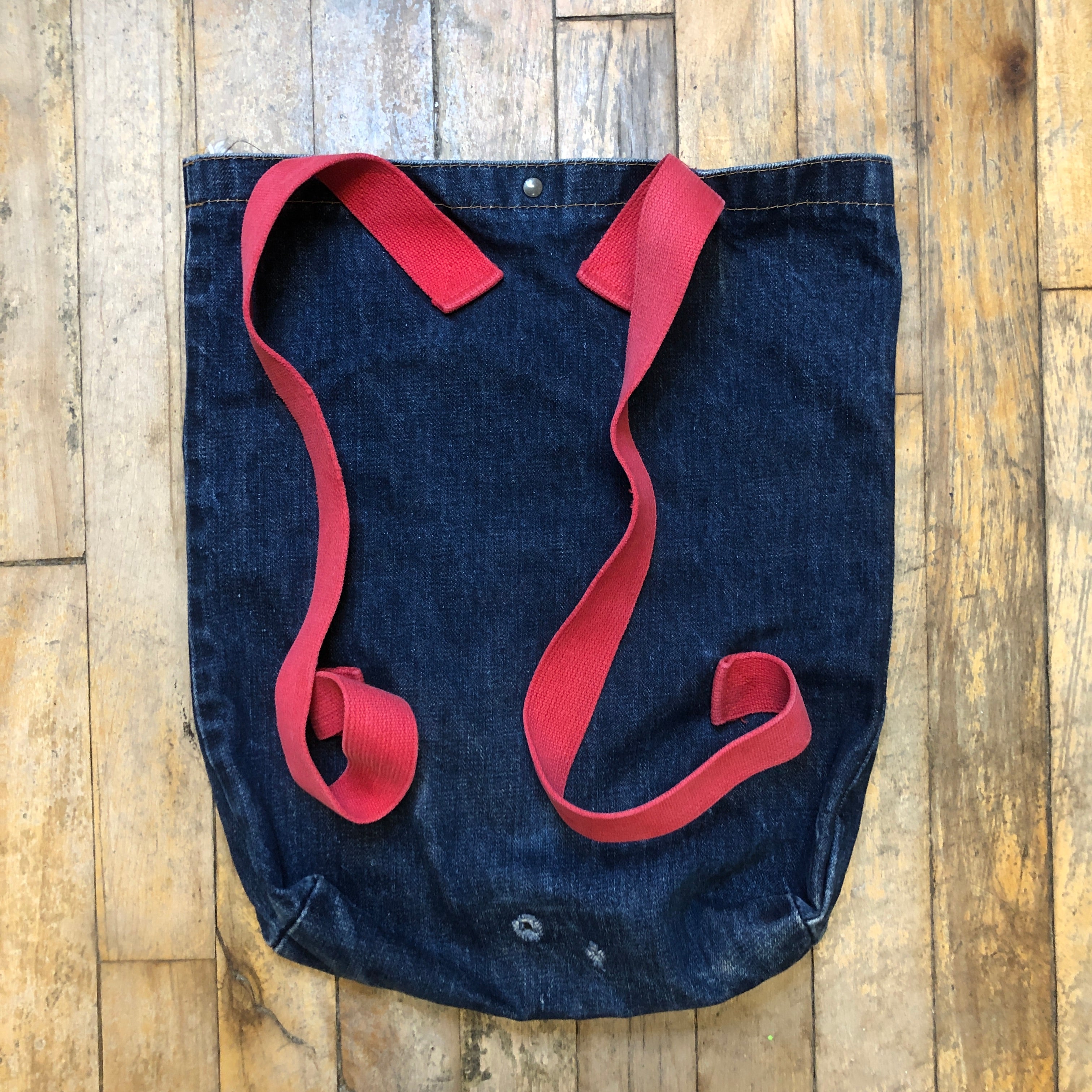 70s Levi's "Big E" Vintage Denim Backpack by Now! Designs San Francisco Accessories Public Butter 