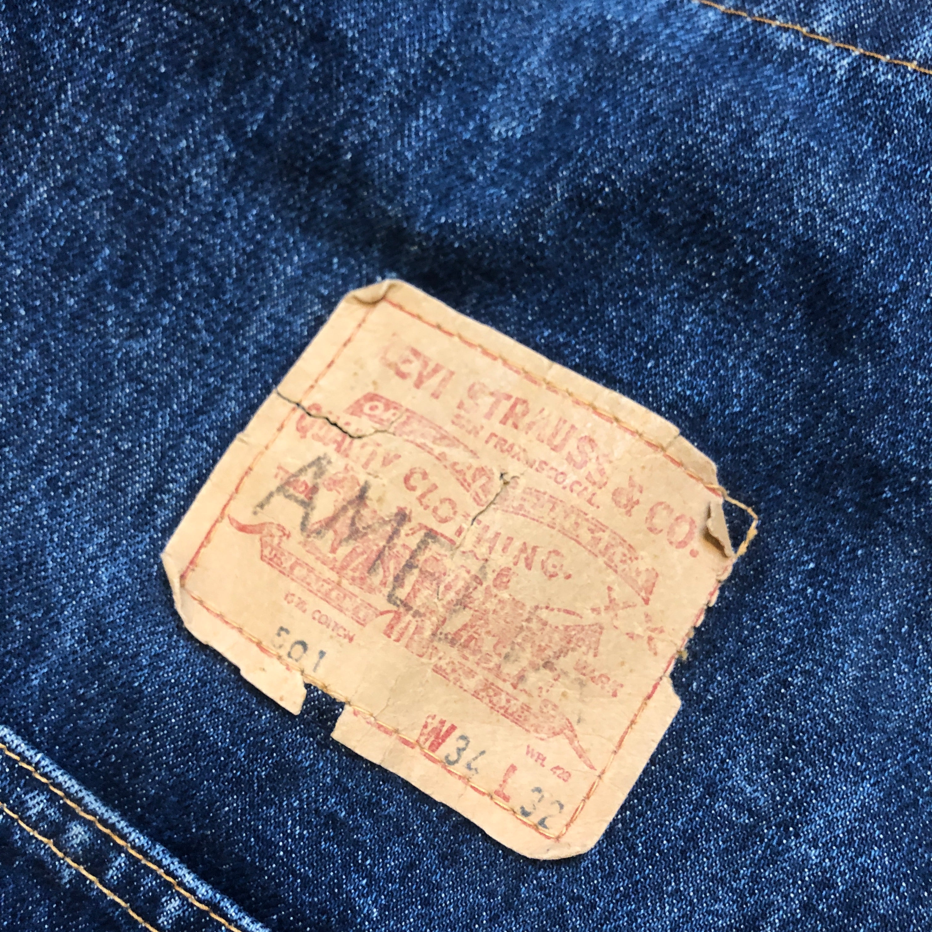 70s Levi's "Big E" Vintage Denim Backpack by Now! Designs San Francisco Accessories Public Butter 