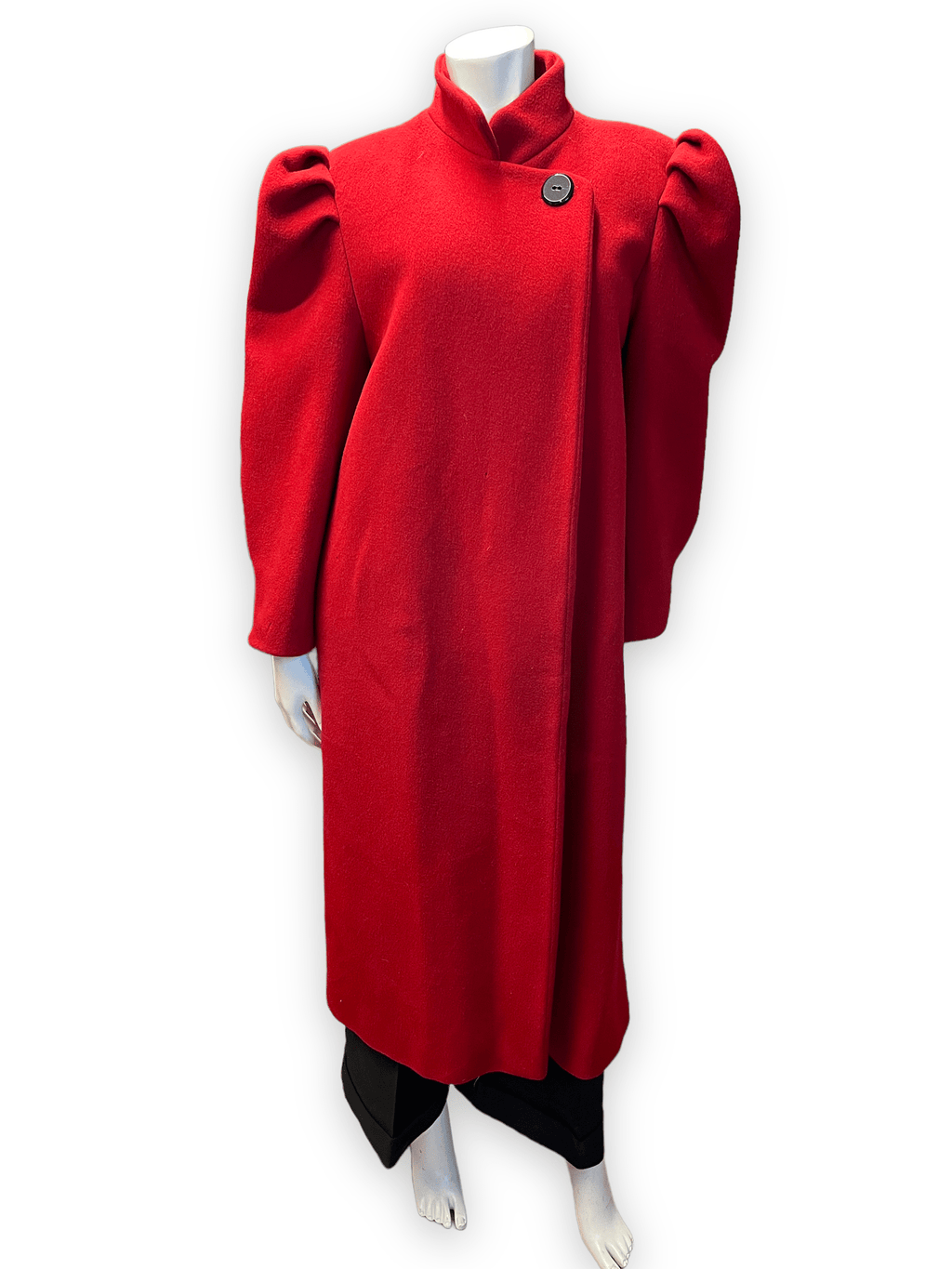 80s Diane von Furstenberg Vintage Red Wool Coat Union Made in USA Size M Jackets & Coats Public Butter 