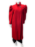 80s Diane von Furstenberg Vintage Red Wool Coat Union Made in USA Size M Jackets & Coats Public Butter 