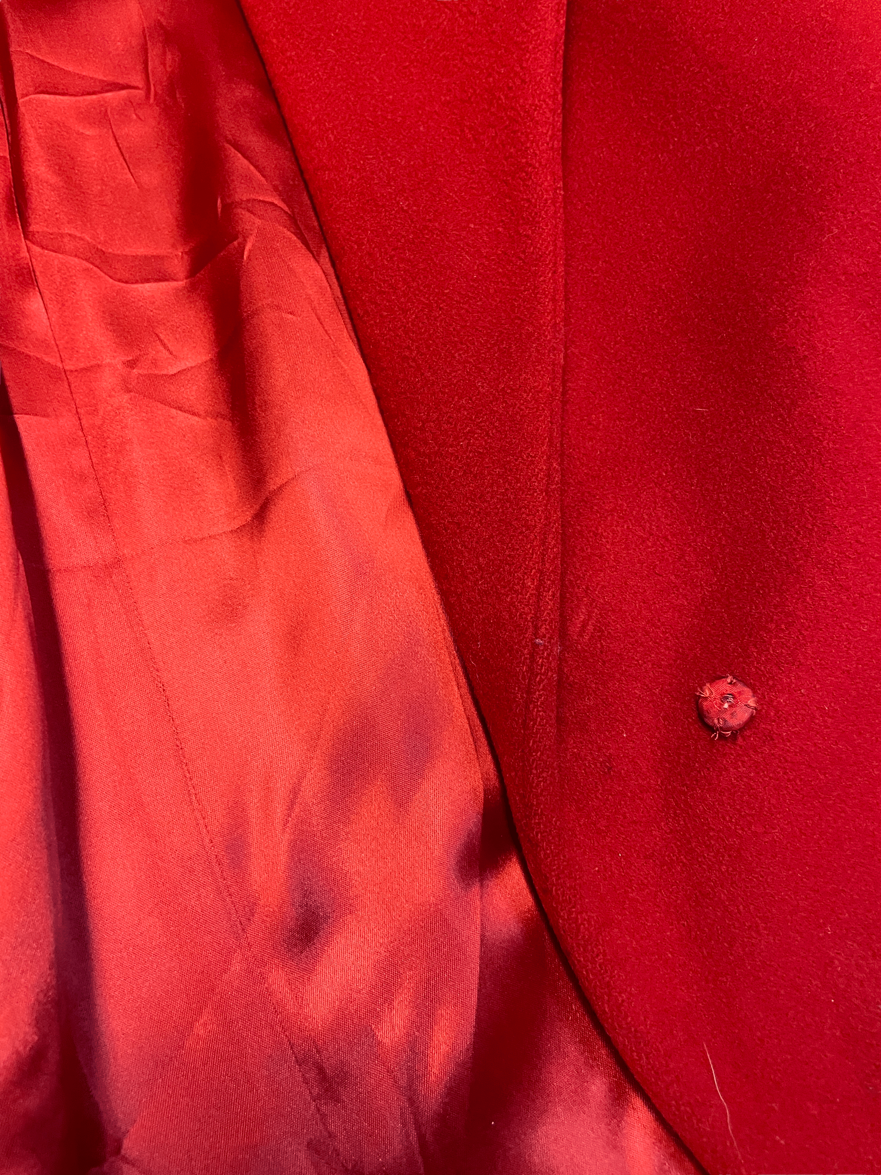 80s Diane von Furstenberg Vintage Red Wool Coat Union Made in USA Size M Jackets & Coats Public Butter 