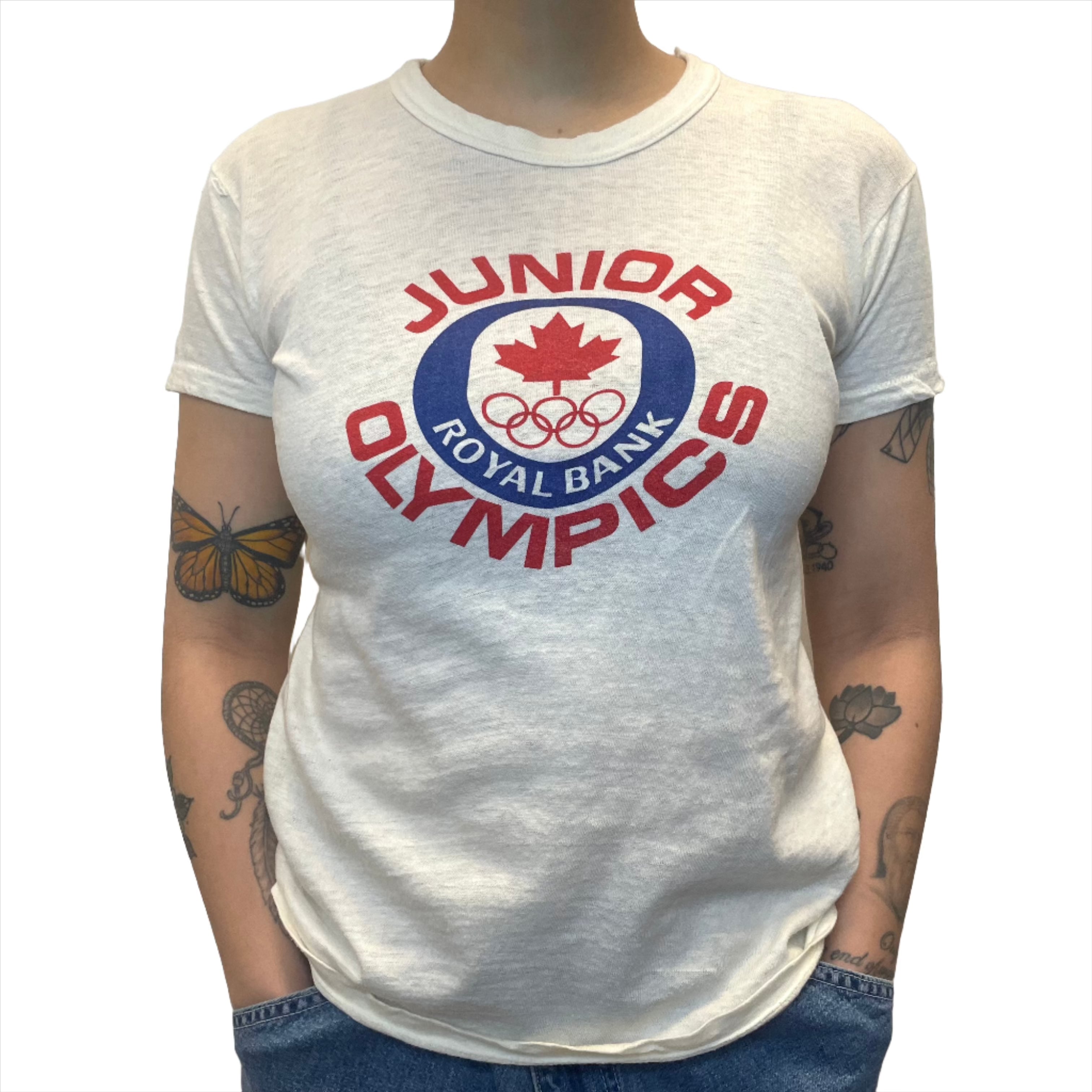 80s Royal Bank Junior Olympics Vintage Single Stitch T-Shirt Size Small T-Shirts Public Butter 