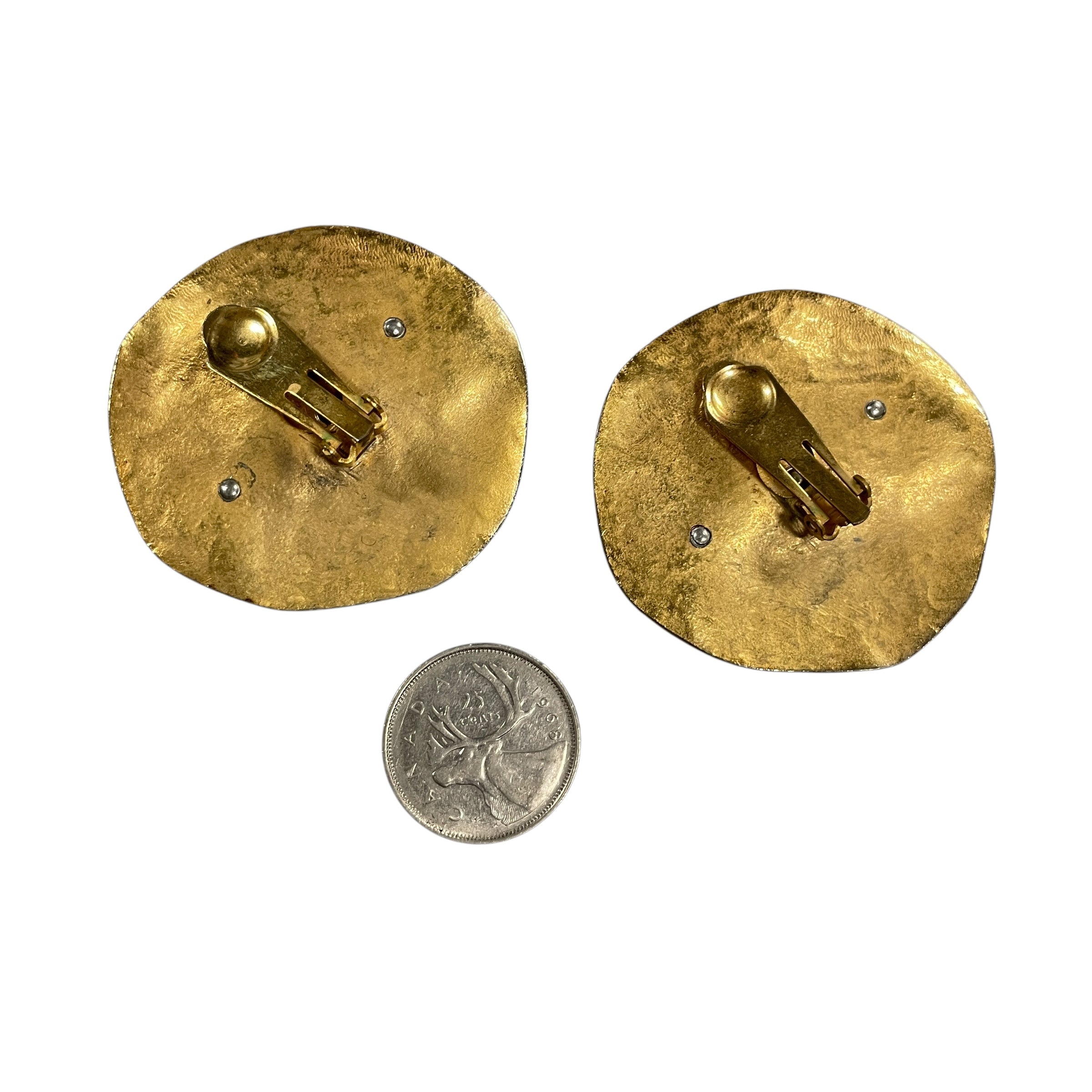 Vintage 'Roman Empire' Statement Clip-On Earrings
