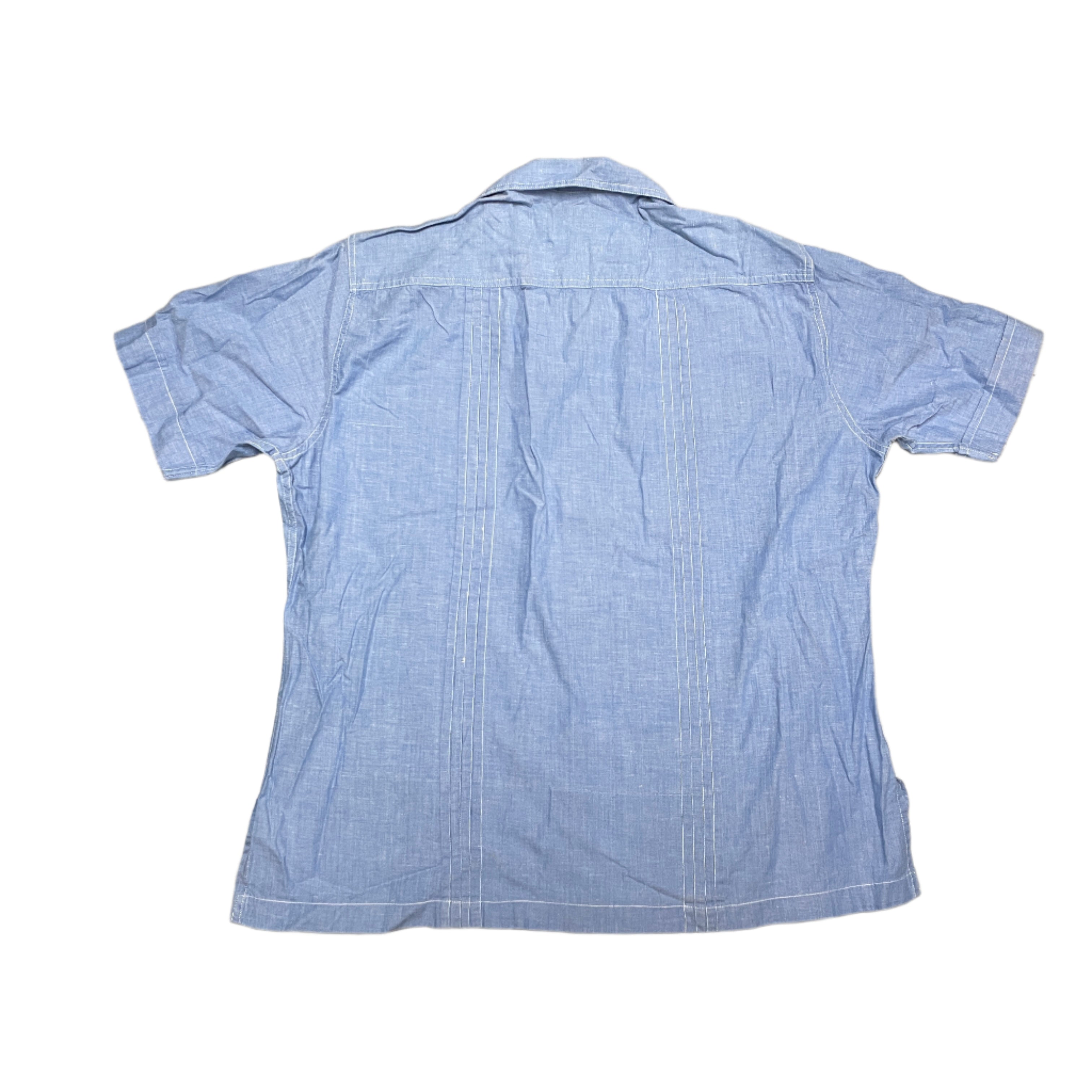 Vintage 80s Christian Dior Monsieur Blue Camp Shirt (Size M)