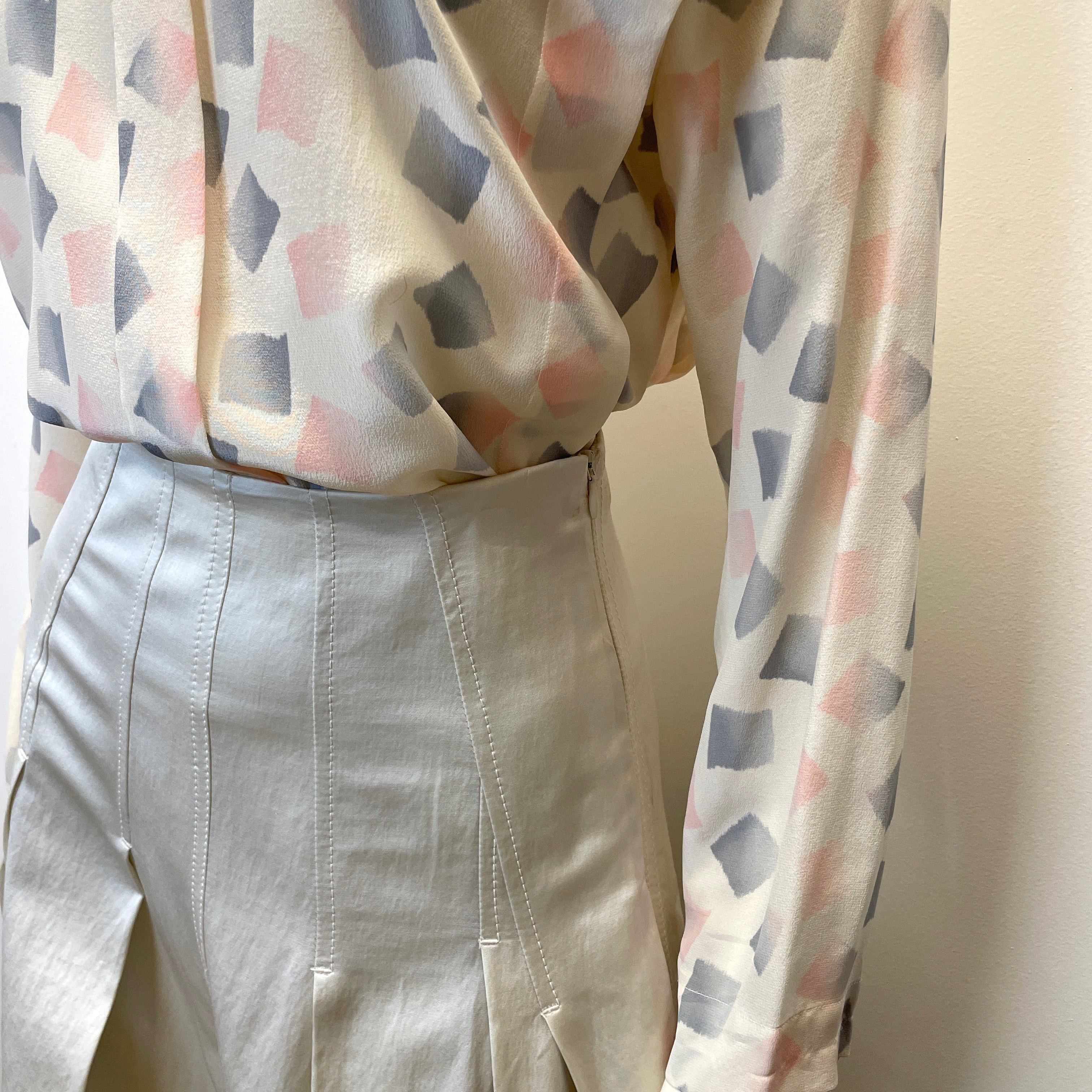 @Brunello Cucinelli Vintage Designer Champagne Palazzo Trousers Size Tops Public Butter 