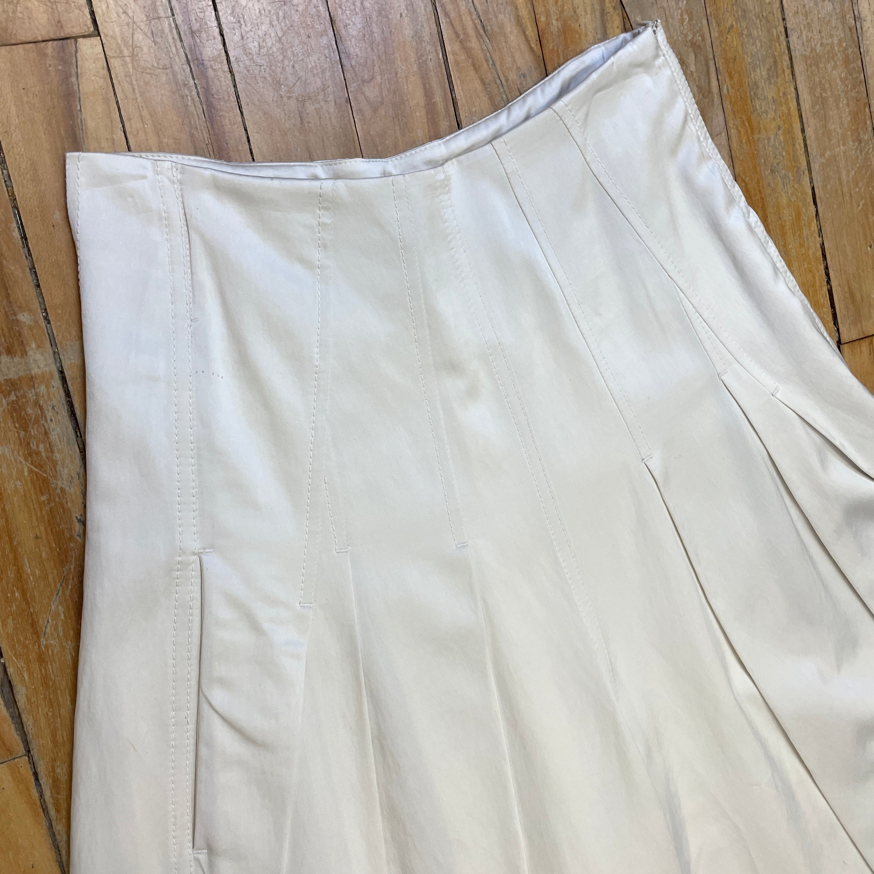 @Brunello Cucinelli Vintage Designer Champagne Palazzo Trousers Size Tops Public Butter 