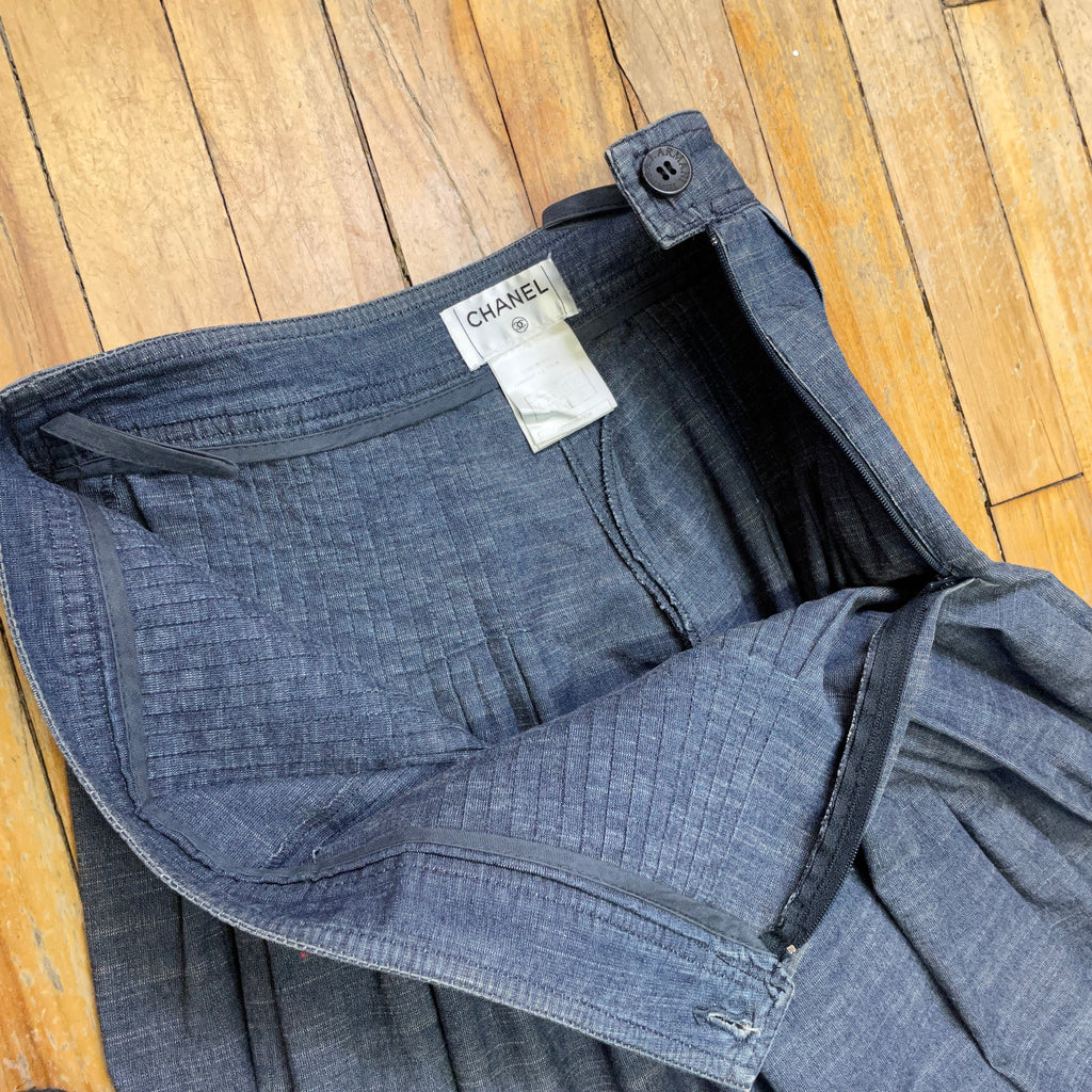 @Chanel Vintage Designer Denim Trousers Tops Public Butter 