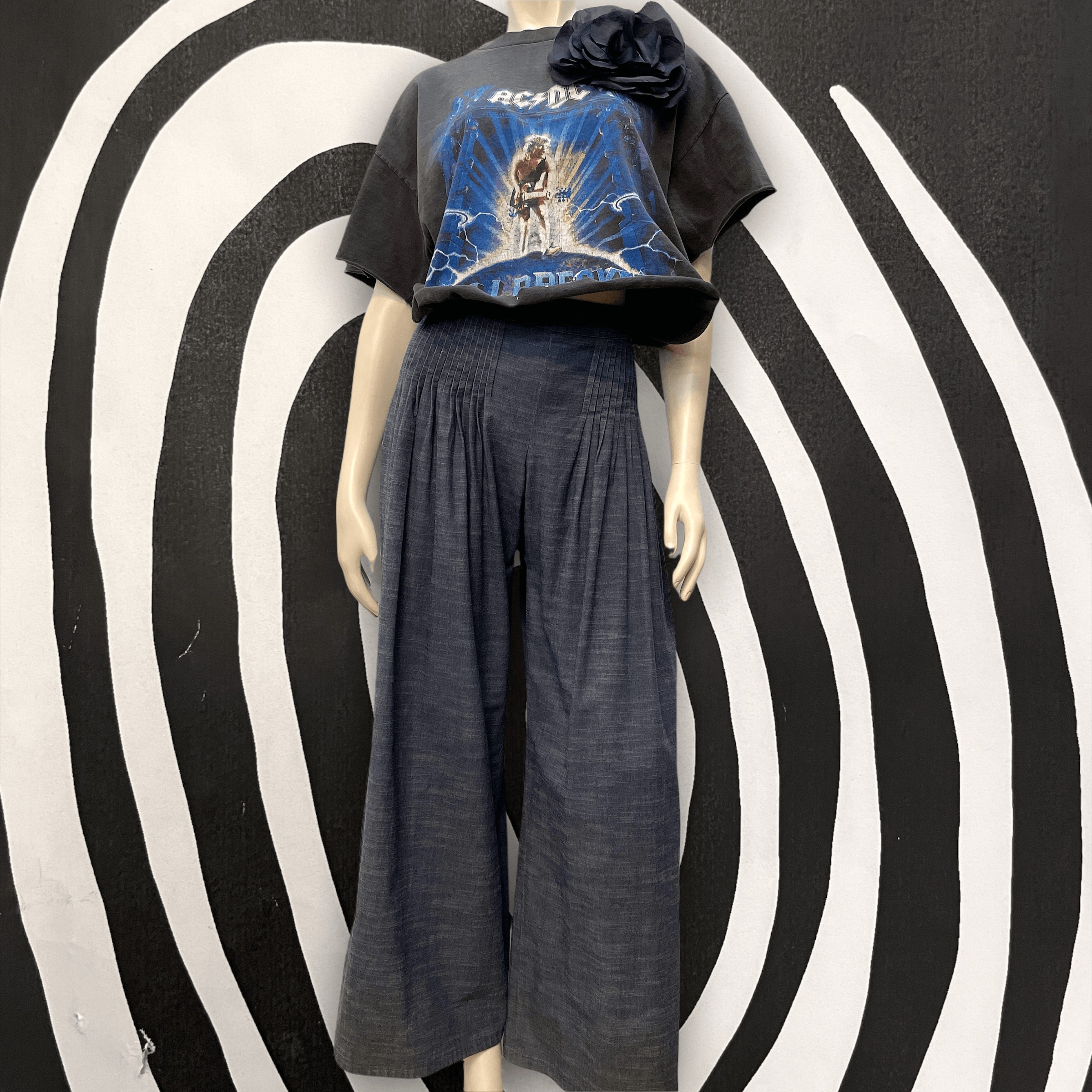 @Chanel Vintage Designer Denim Trousers Tops Public Butter 