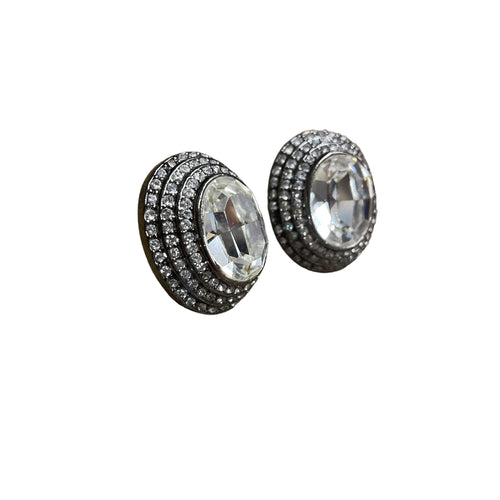 Costume Jewelry Vintage Crystal Clip-on Earrings Accessories Black Market Vintage 