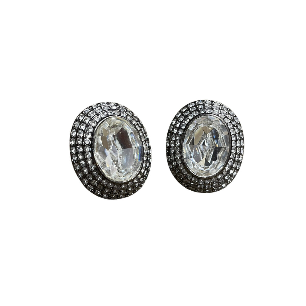 Costume Jewelry Vintage Crystal Clip-on Earrings Accessories Black Market Vintage 
