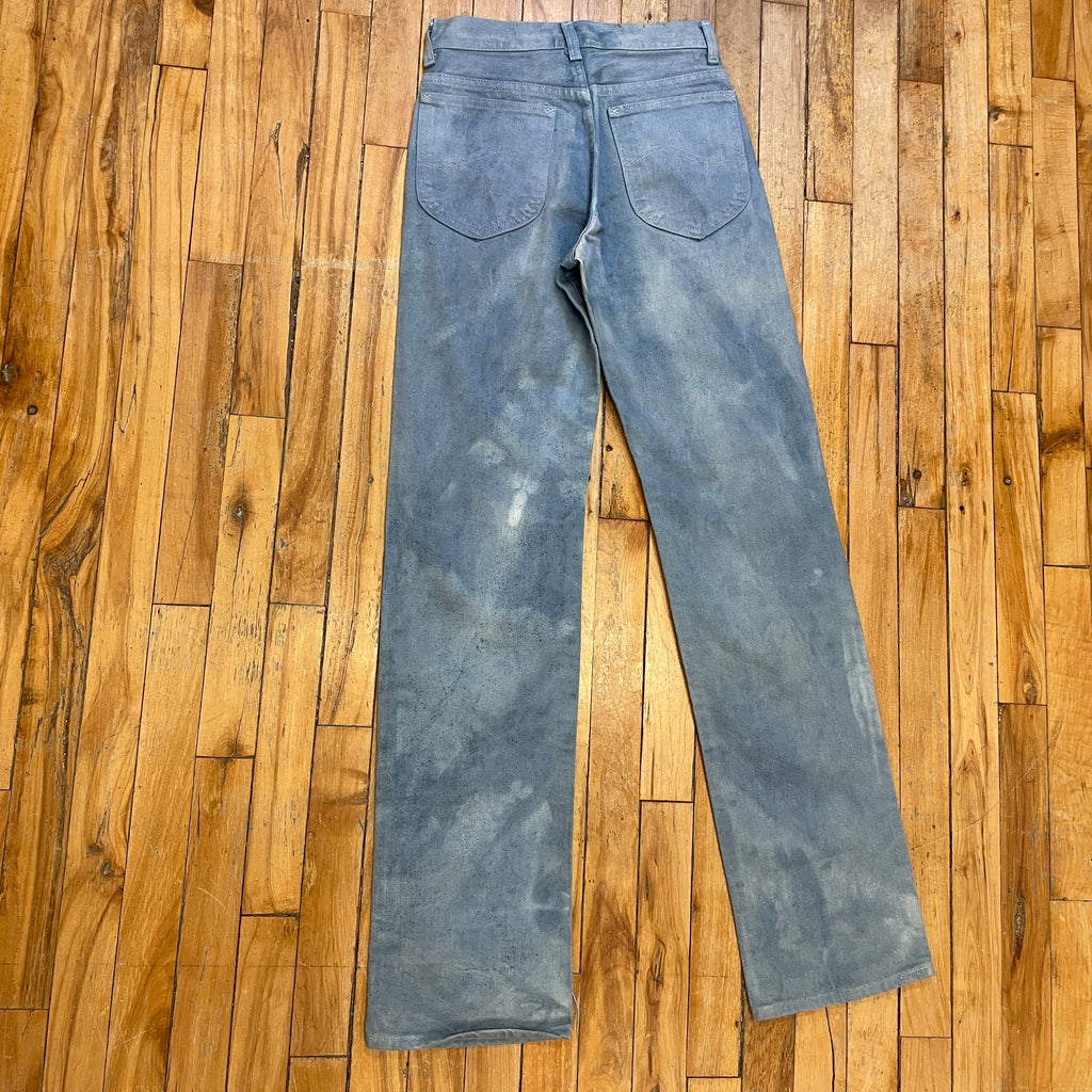 Groovy Vintage Cloudy Dyed Lees Jeans Made in USA 27" Waist Bottoms Black Market Toronto 