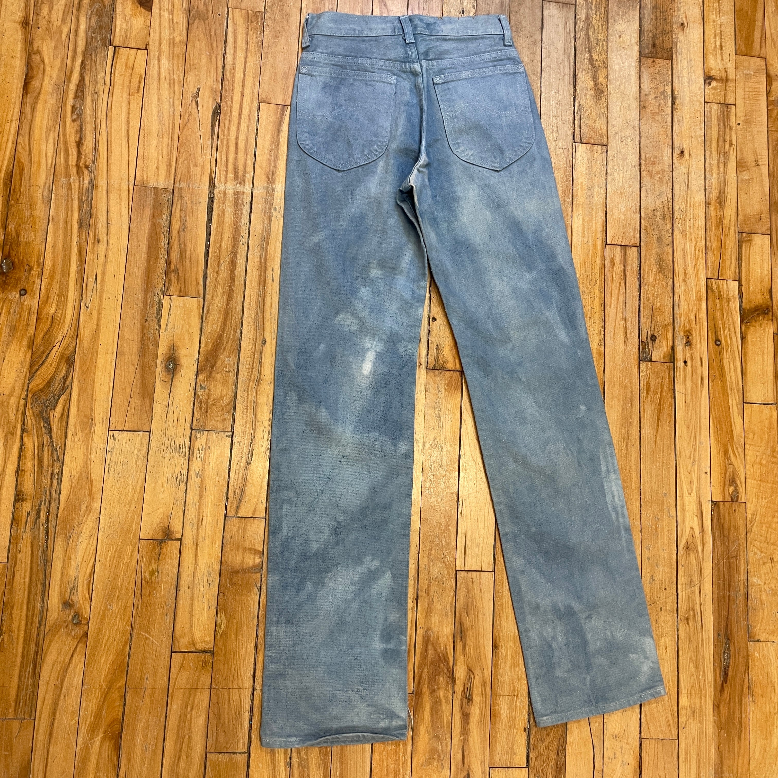 Groovy Vintage Cloudy Dyed Lees Jeans Made in USA 27" Waist Bottoms Black Market Toronto 
