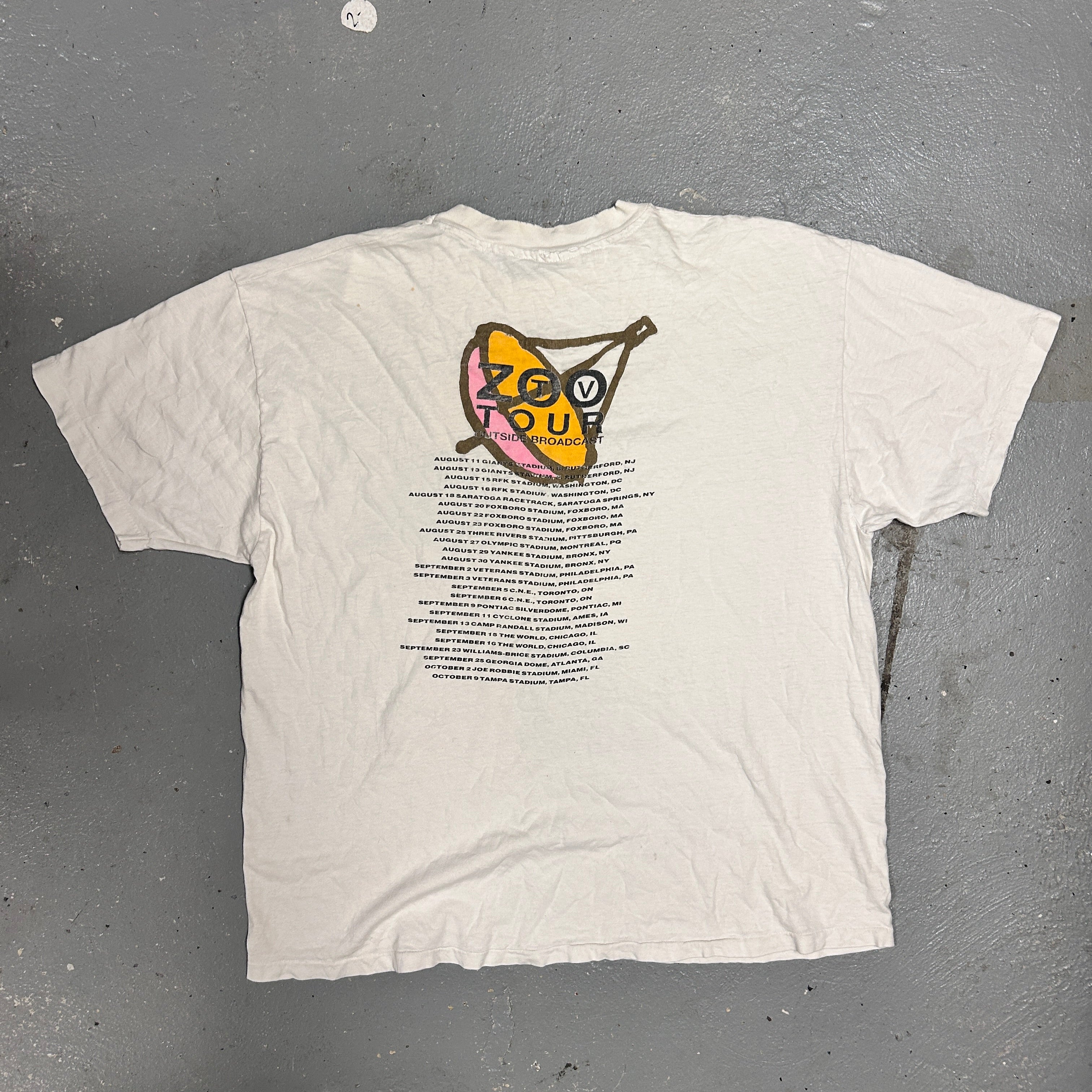Vintage 90s U2 'Zoo TV' 1992 Tour Hanes Tee
