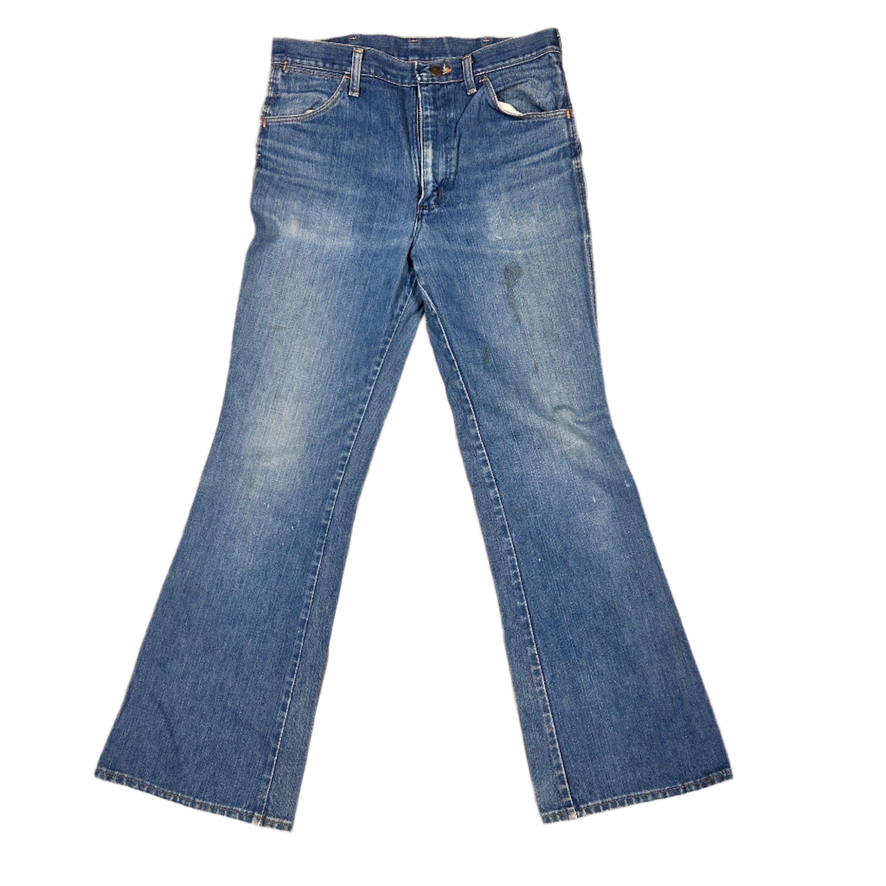 Vintage 70s Wrangler Flared Denim Jeans (Talon Zip)