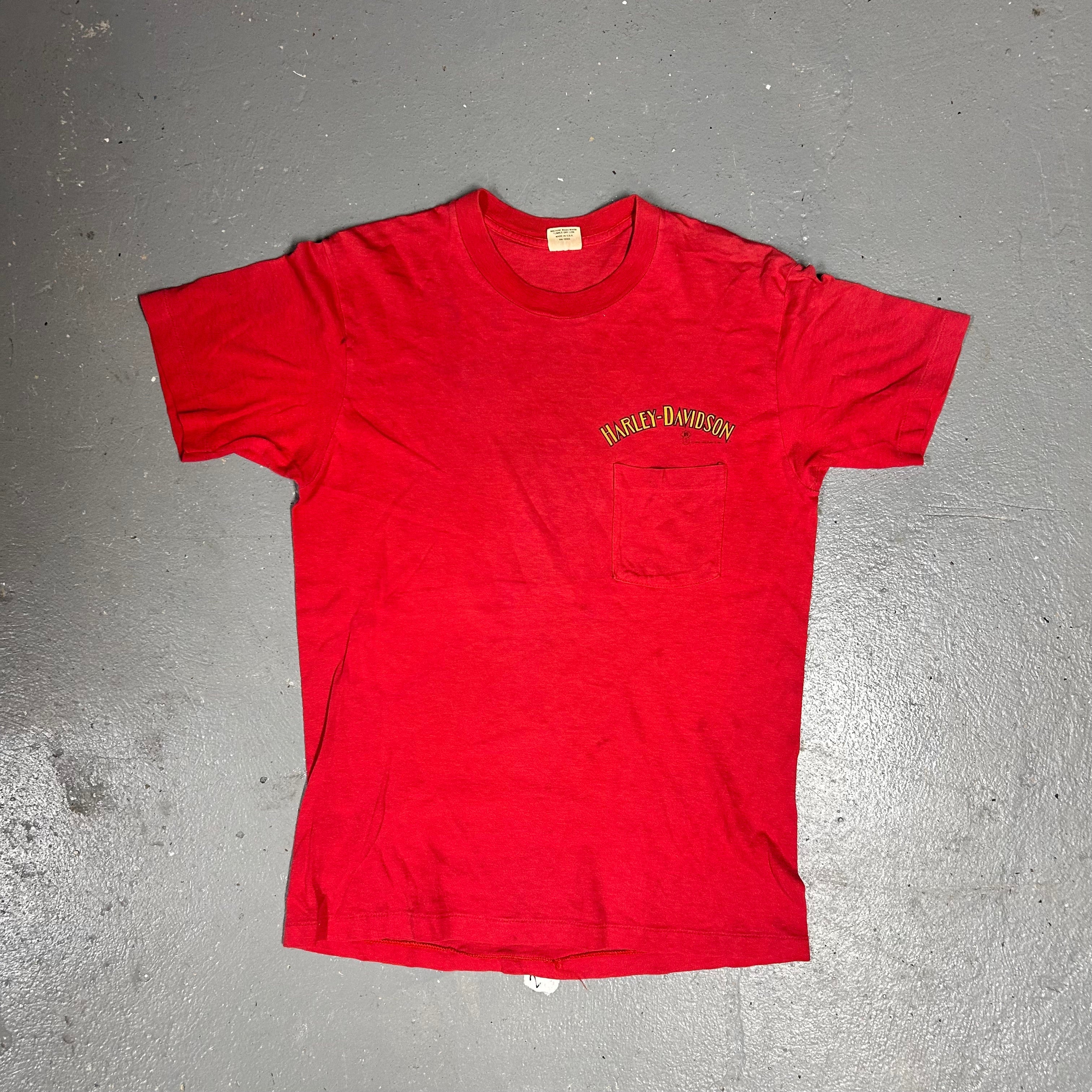 Vintage 80s Harley Davidson Reno Single Stitch Pocket Tee