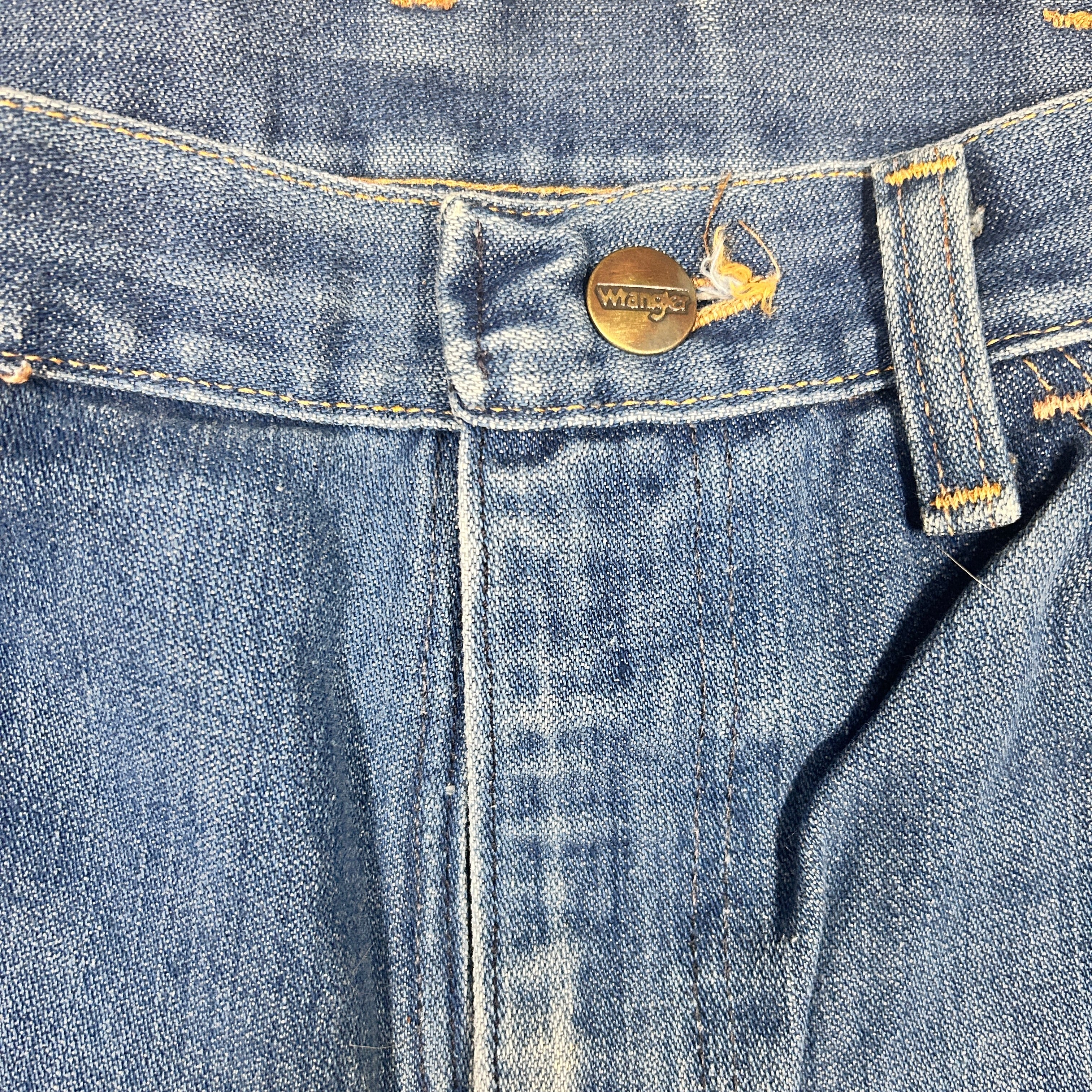 Vintage 70s Wrangler Flared Denim Jeans (Talon Zip)