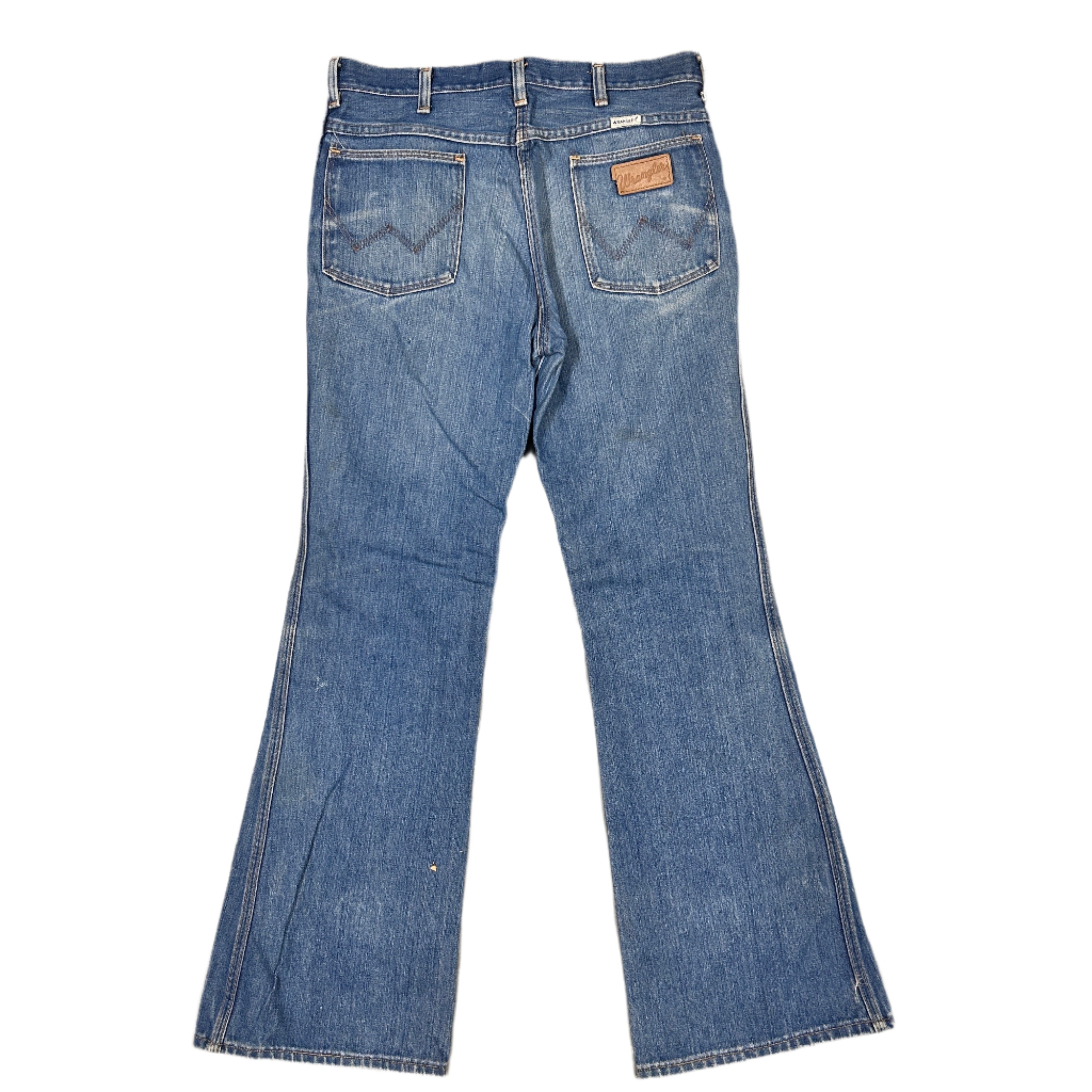 Vintage 70s Wrangler Flared Denim Jeans (Talon Zip)