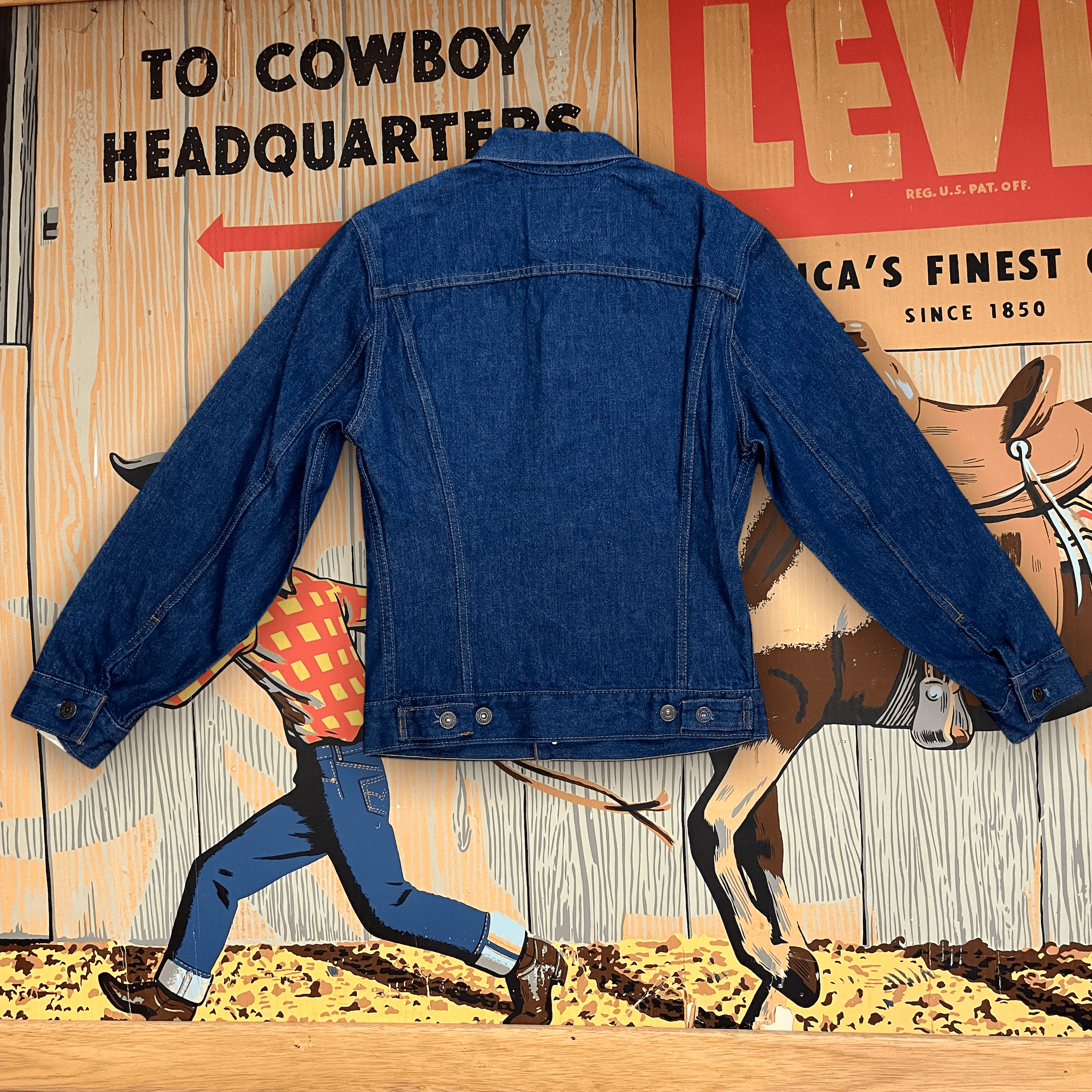 Levi's Deadstock 2 Pocket Red Tab Union Made in Canada Vintage Denim Trucker Jacket Size 34 Tops Public Butter 