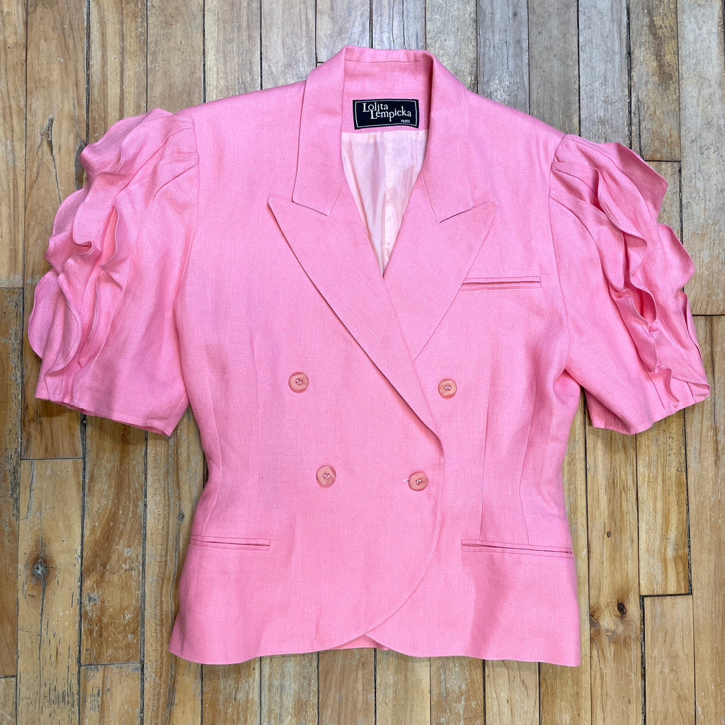 @Lolita Lempicka Vintage Designer Linen Suit Tops Public Butter 