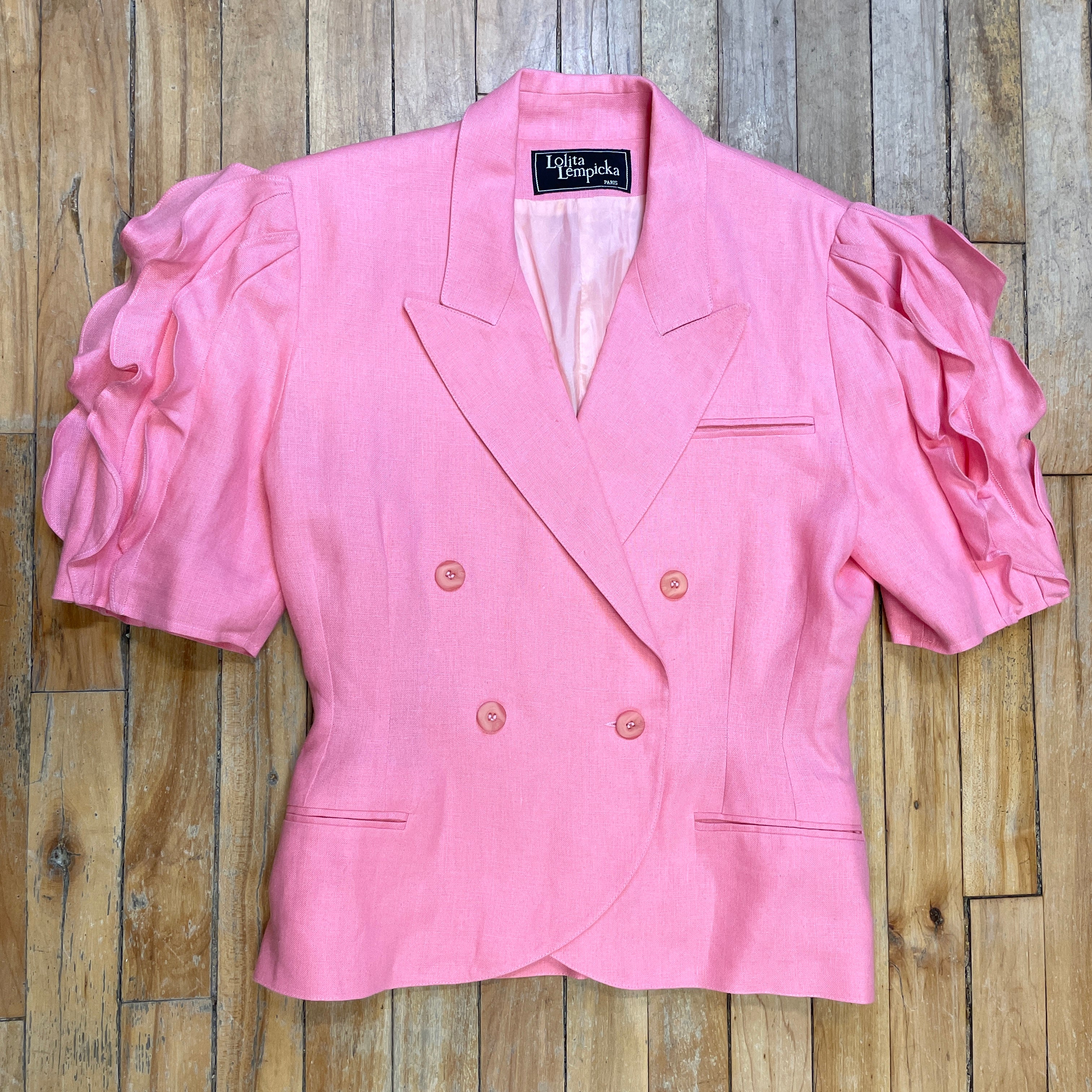 @Lolita Lempicka Vintage Designer Linen Suit Tops Public Butter 