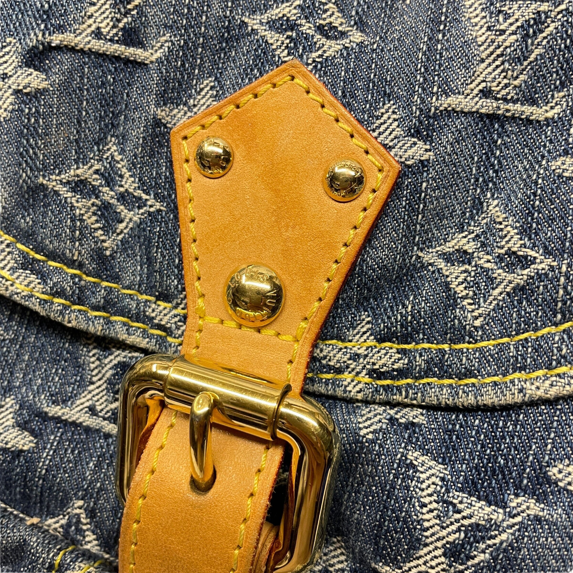 *Louis Vuitton Denim Backpack Black Market Vintage 