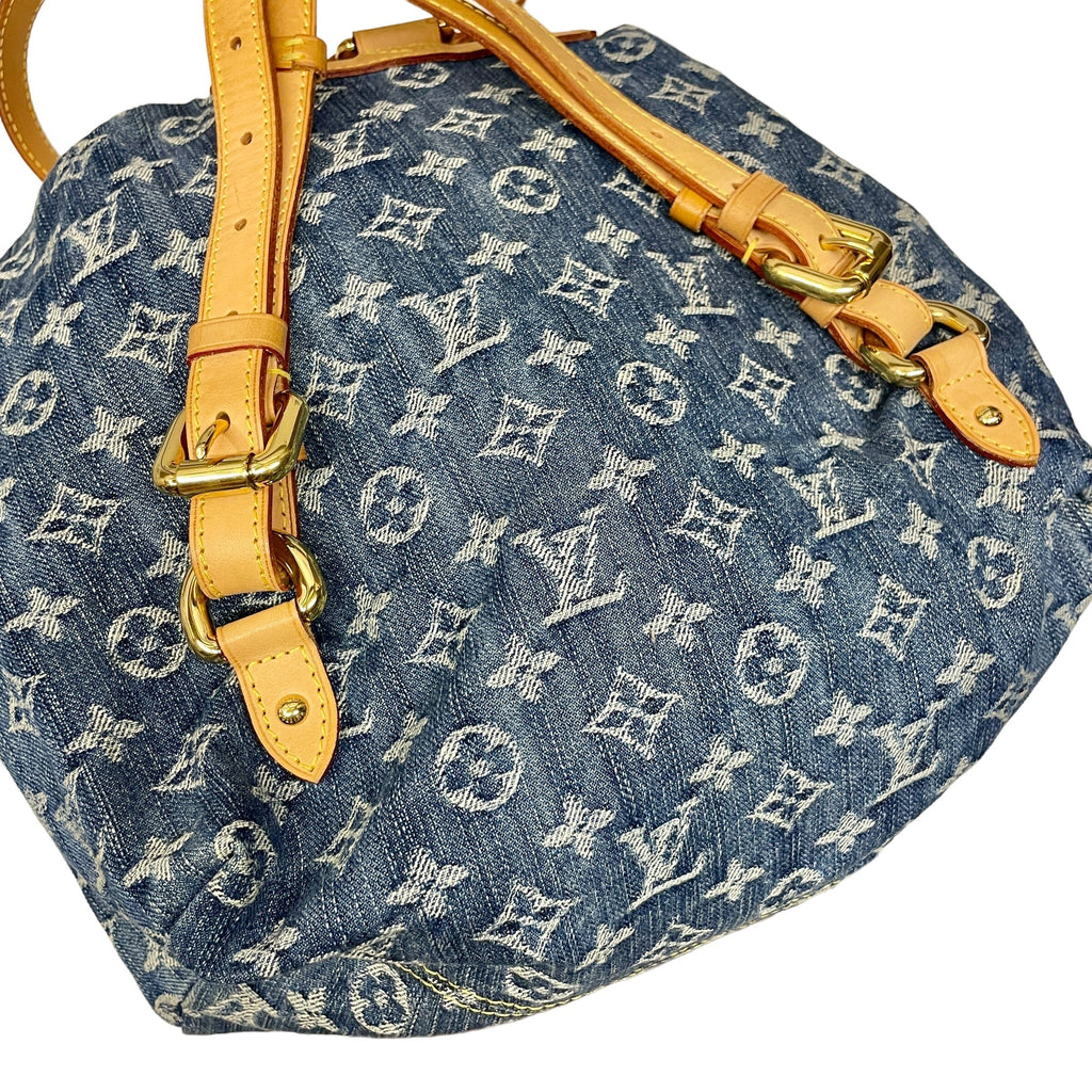 *Louis Vuitton Denim Backpack Black Market Vintage 