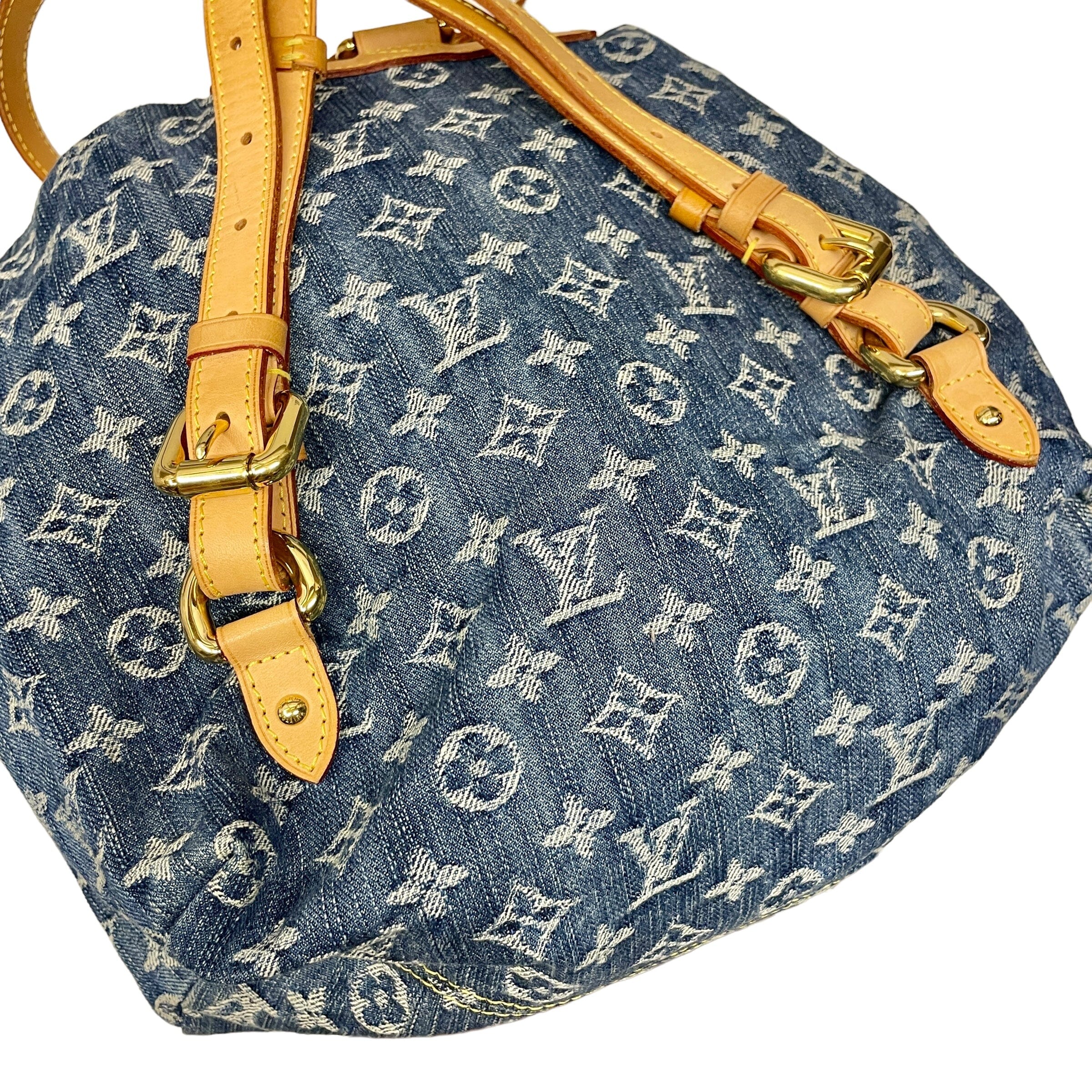 *Louis Vuitton Denim Backpack Black Market Vintage 