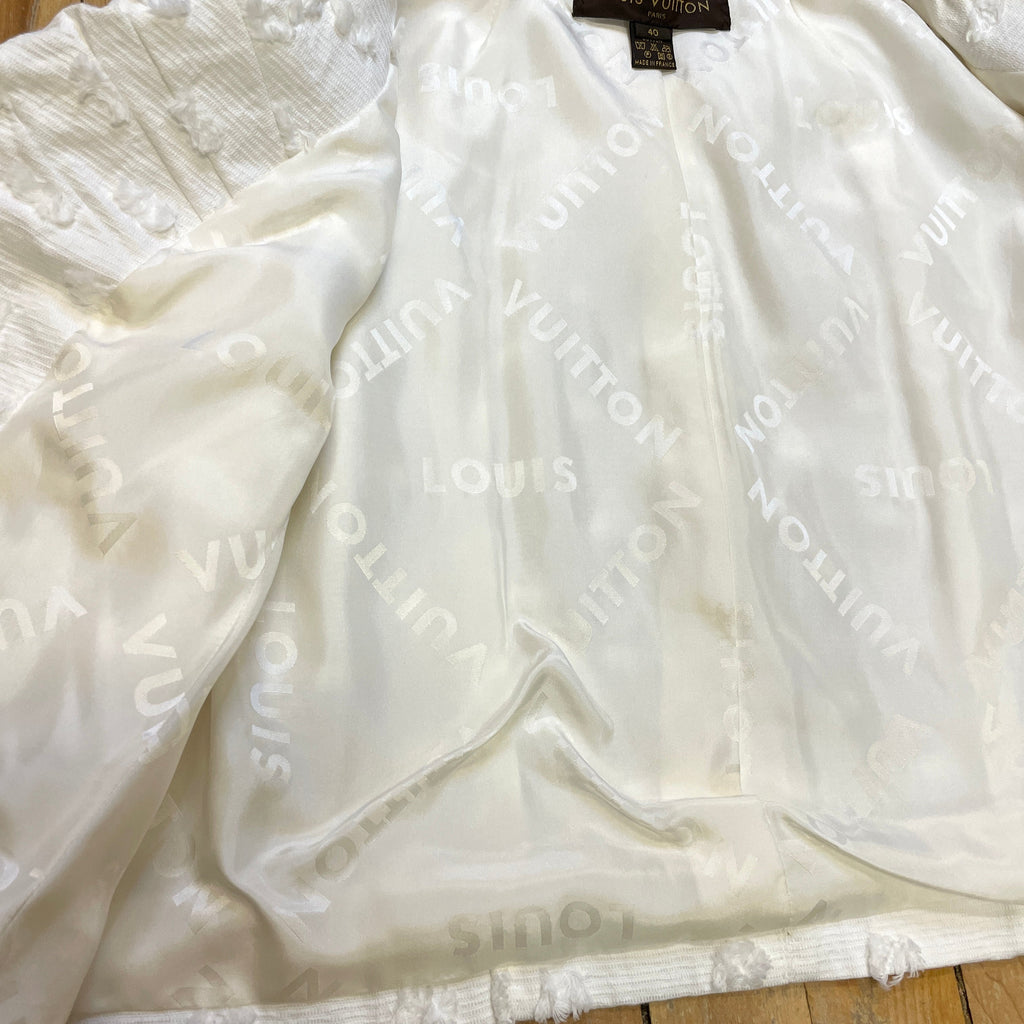 @Louis Vuitton Vintage Designer Flocked Cropped Jacket Tops Public Butter 