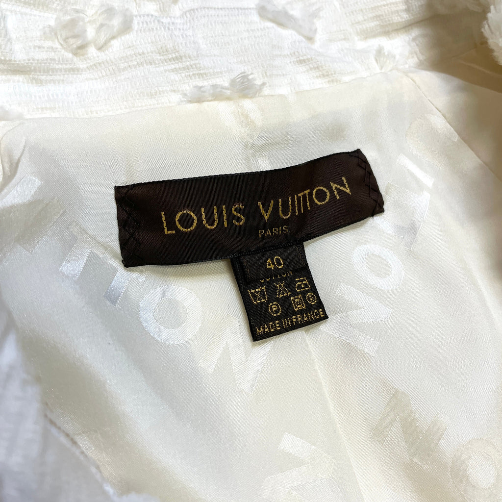 @Louis Vuitton Vintage Designer Flocked Cropped Jacket Tops Public Butter 