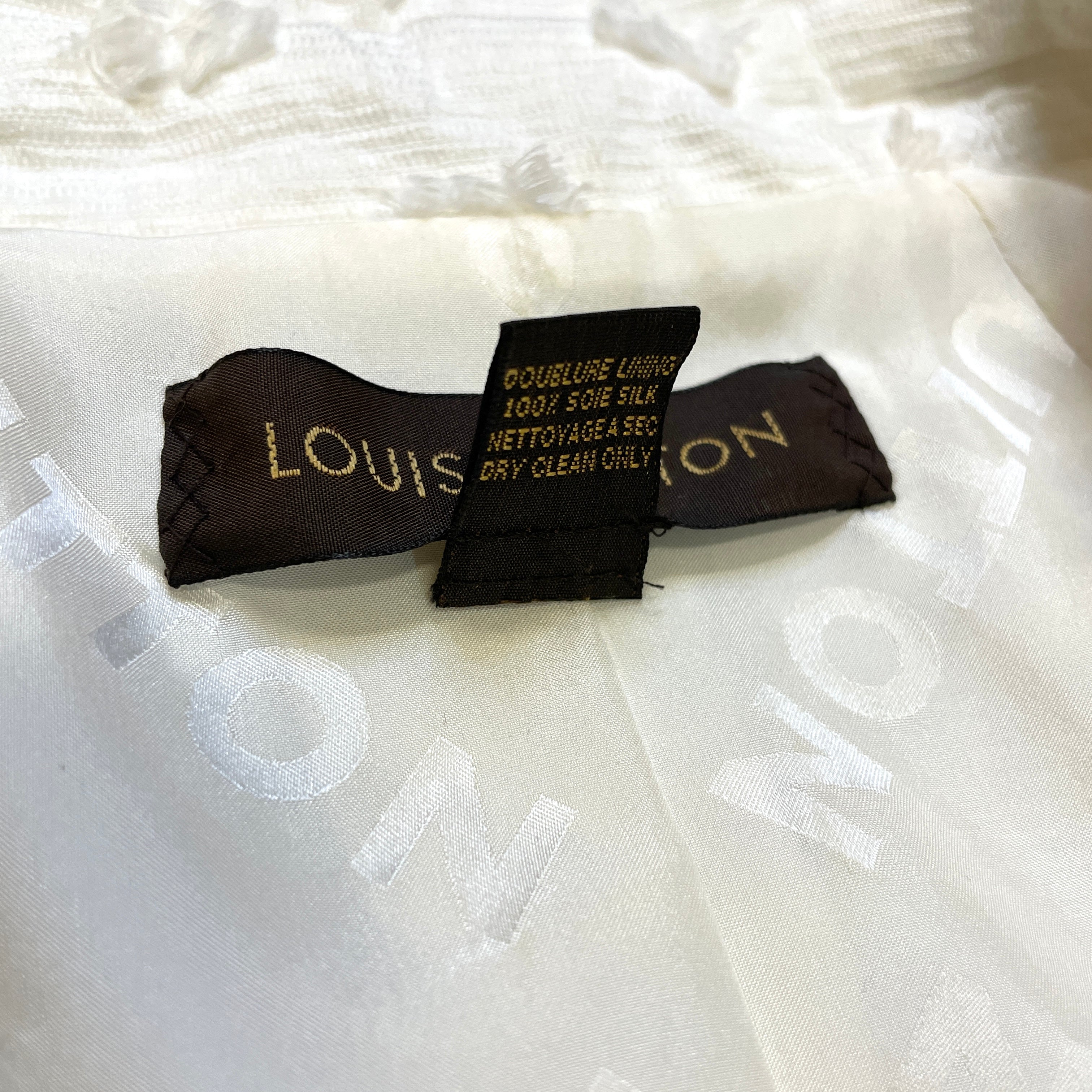 @Louis Vuitton Vintage Designer Flocked Cropped Jacket Tops Public Butter 