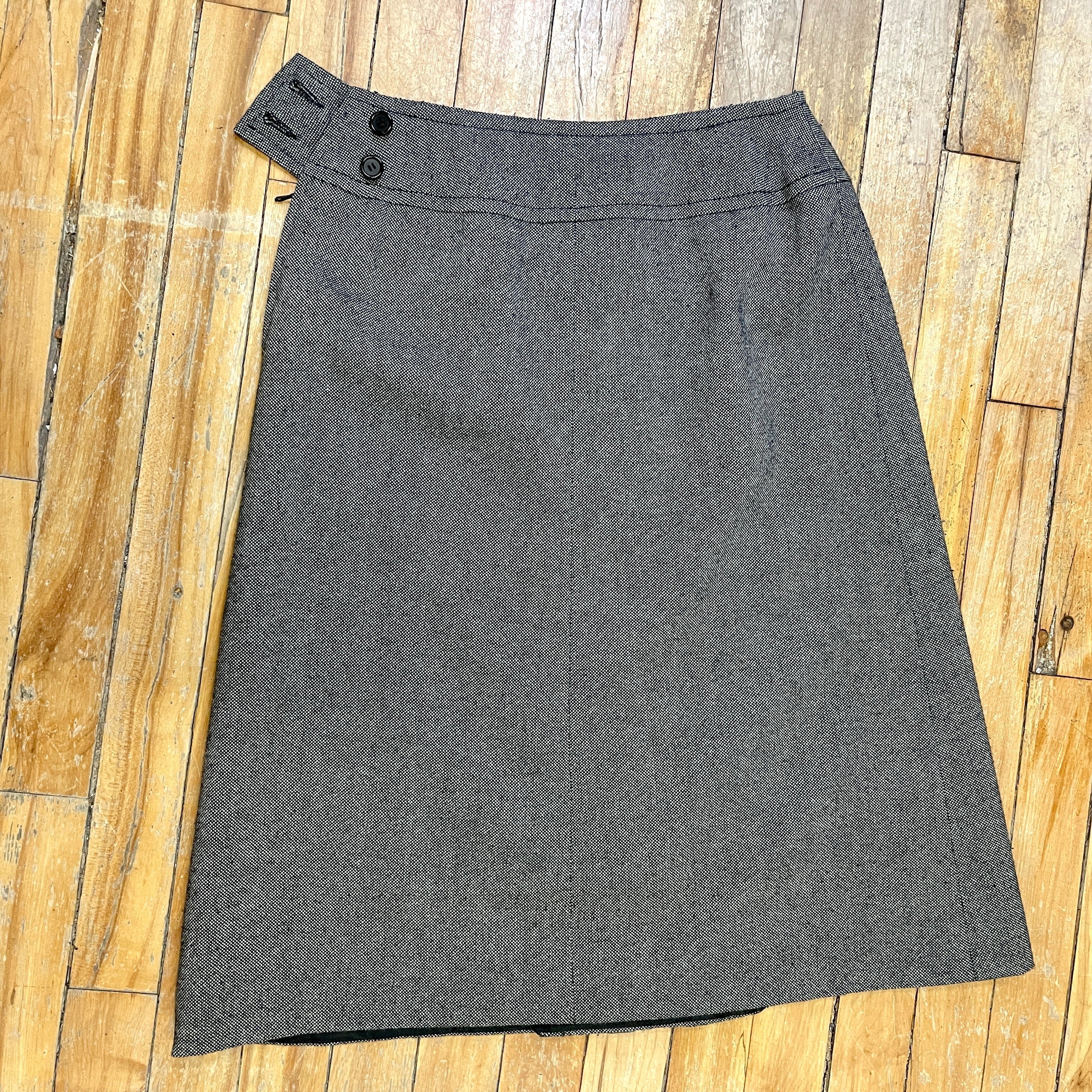 Made In France Vintage Miss Dior Wool Skirt 24" Waist Tops Black Market Toronto 