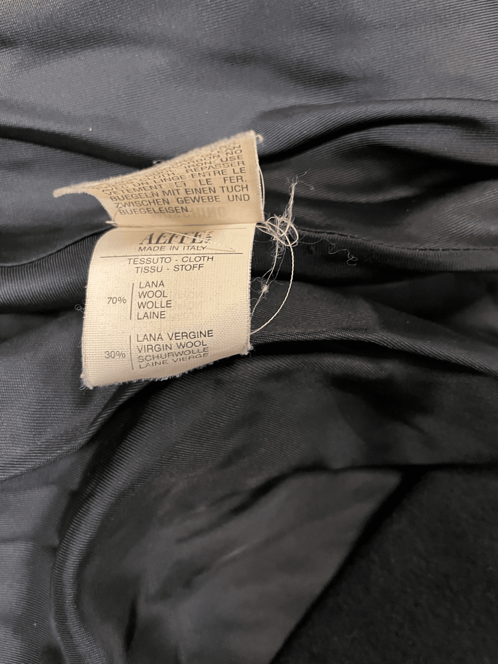 Moschino Couture! Black Wool Tiered Party Coat with Bauble Buttons Made in Italy Size M Jackets & Coats Public Butter 