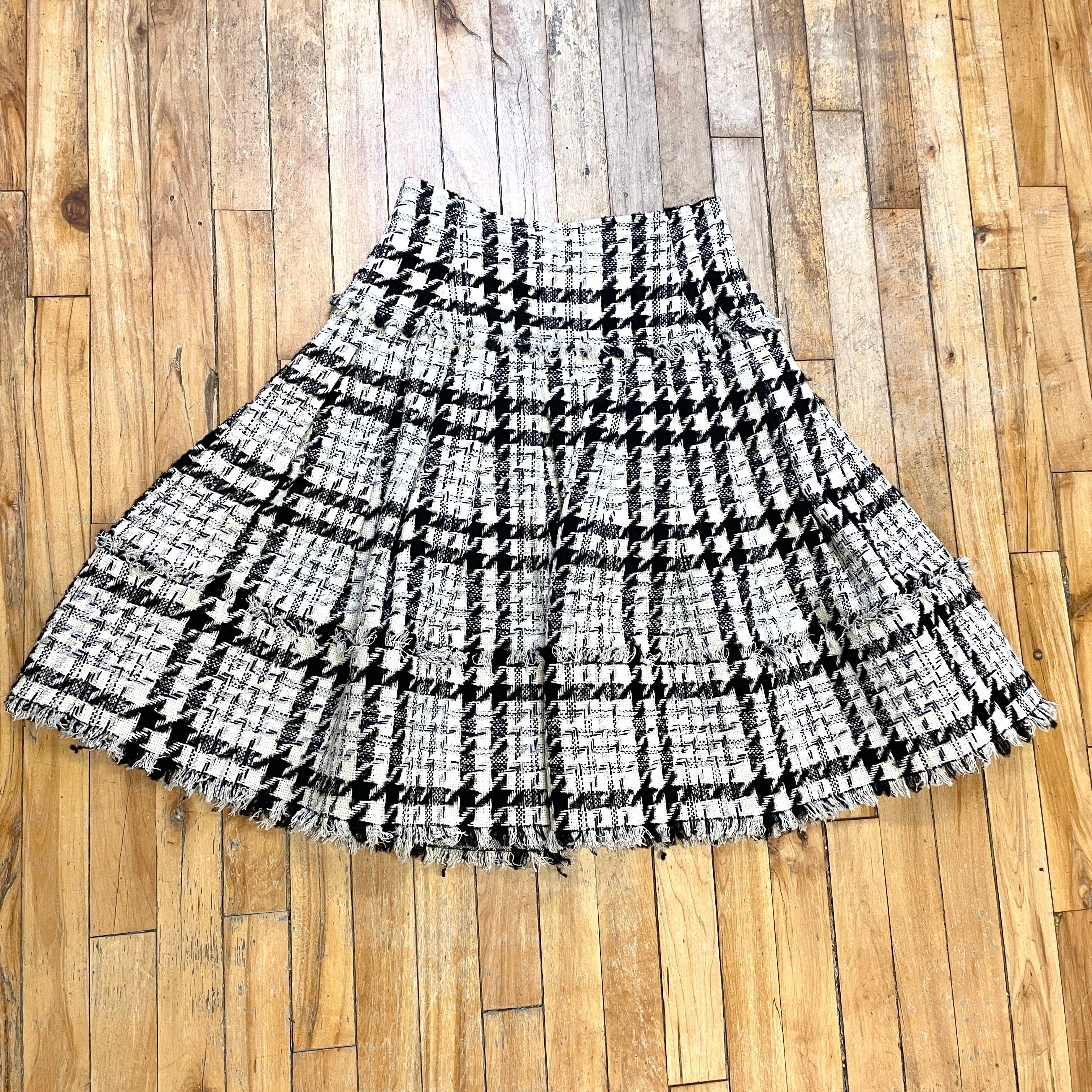@Oscar de la Renta Vintage Designer Tweed Skirt Size Tops Public Butter 