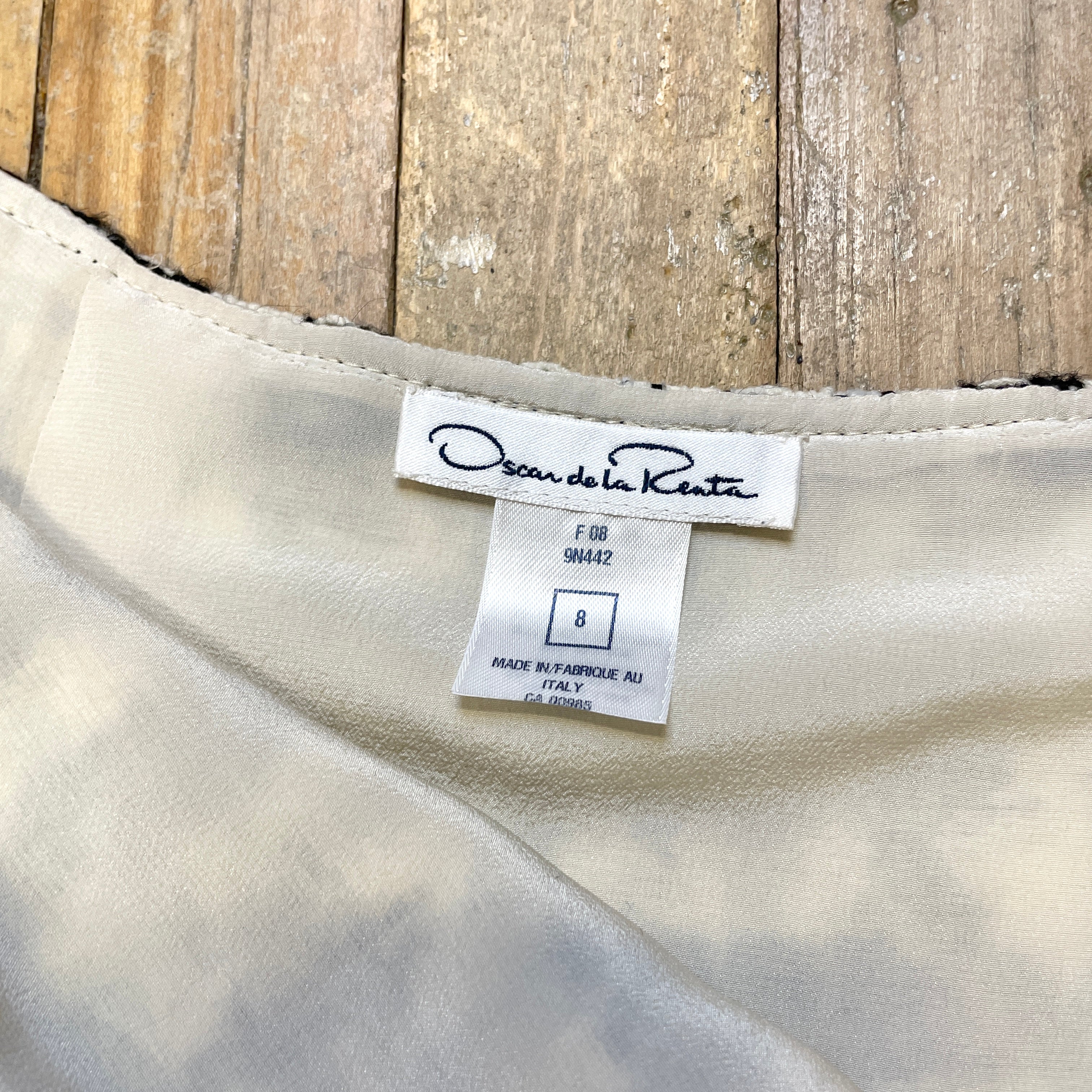 @Oscar de la Renta Vintage Designer Tweed Skirt Size Tops Public Butter 