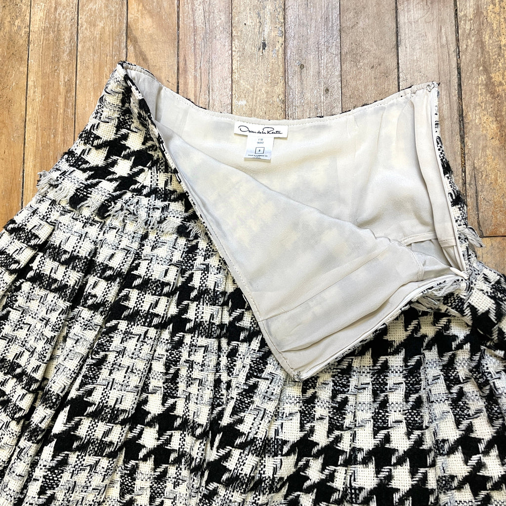 @Oscar de la Renta Vintage Designer Tweed Skirt Size Tops Public Butter 