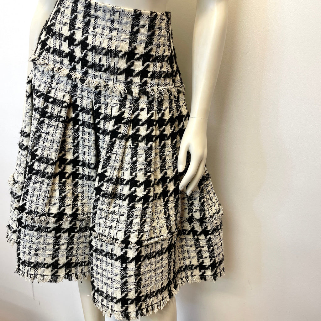 @Oscar de la Renta Vintage Designer Tweed Skirt Size Tops Public Butter 