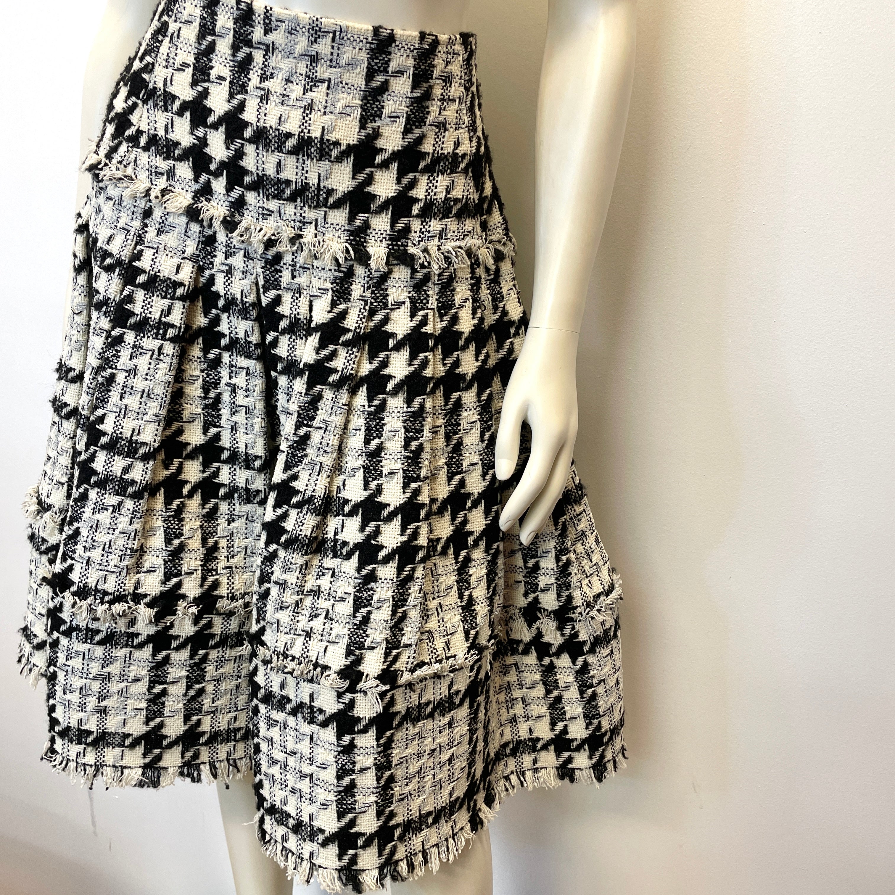 @Oscar de la Renta Vintage Designer Tweed Skirt Size Tops Public Butter 
