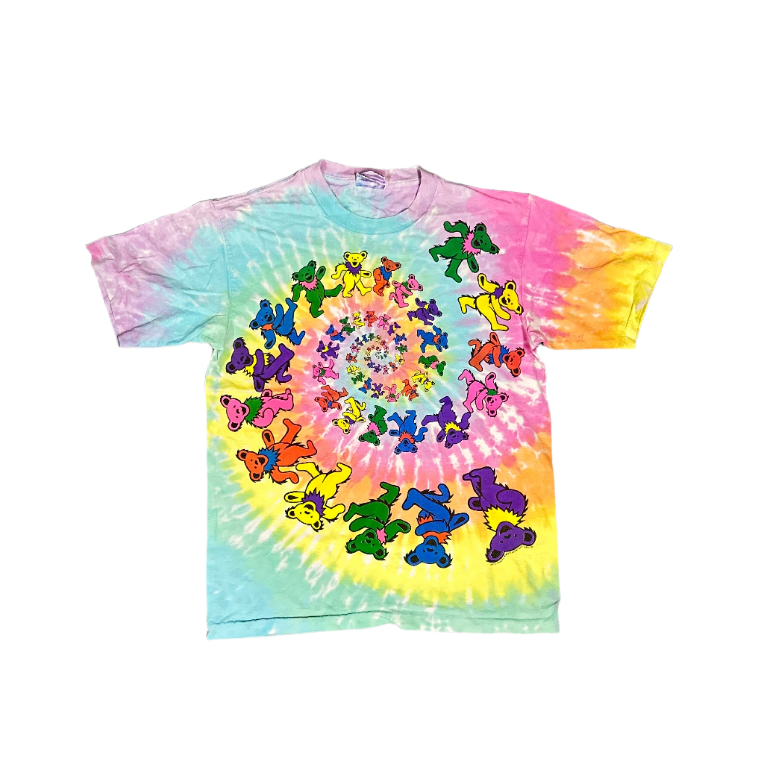 Vintage 1989 Grateful Dead Dancing Bears Tie-Dye Tee (Liquid Blue)