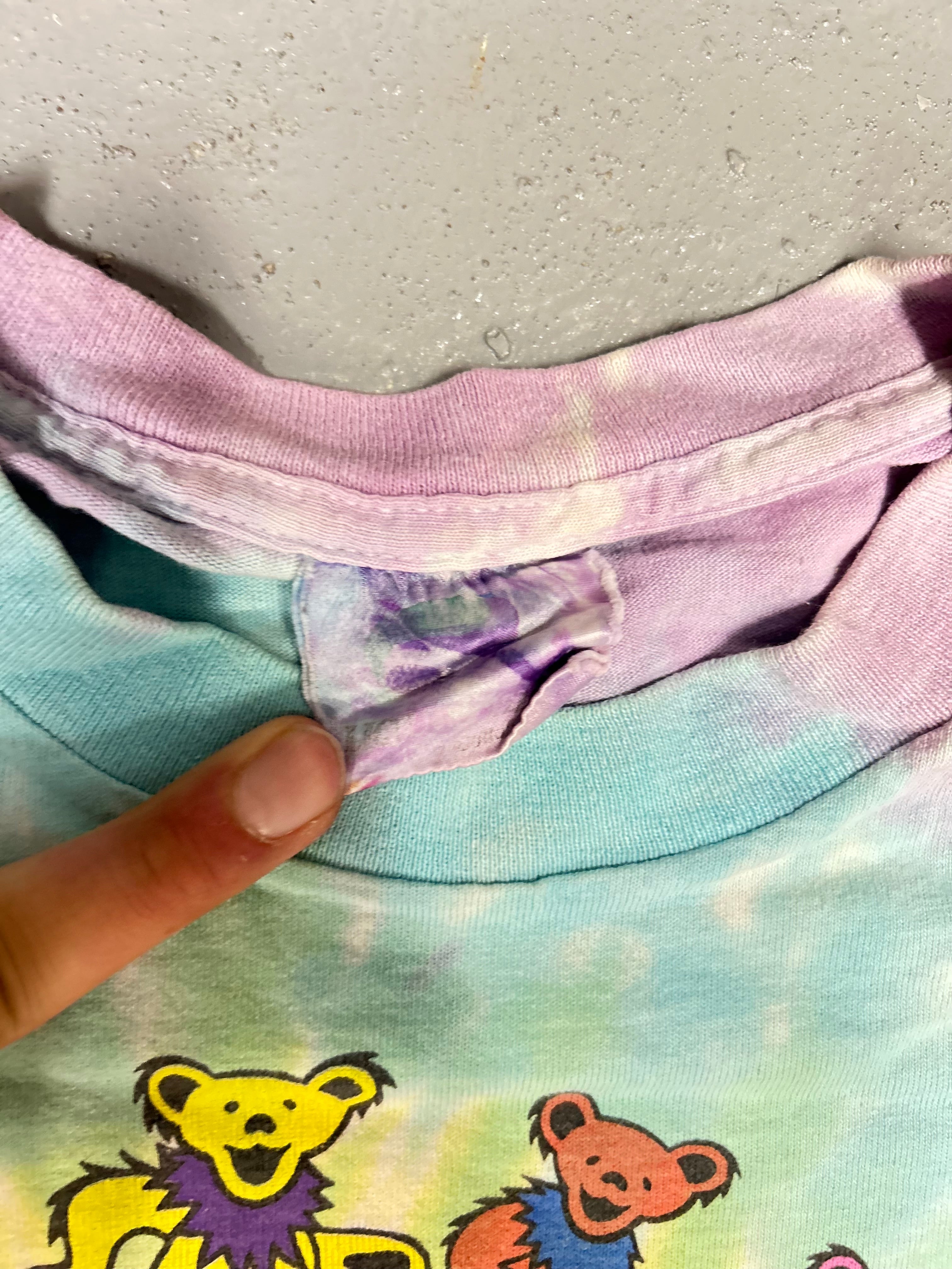 Vintage 1989 Grateful Dead Dancing Bears Tie-Dye Tee (Liquid Blue)
