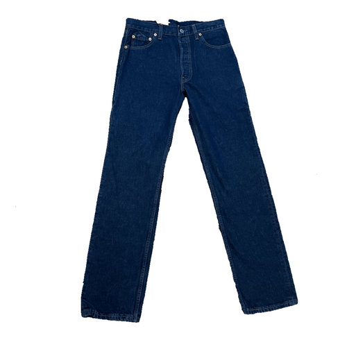 Vintage 1999 Deadstock Levi's Dark Wash 501s Made in Canada 30" Waist Bottoms Public Butter 