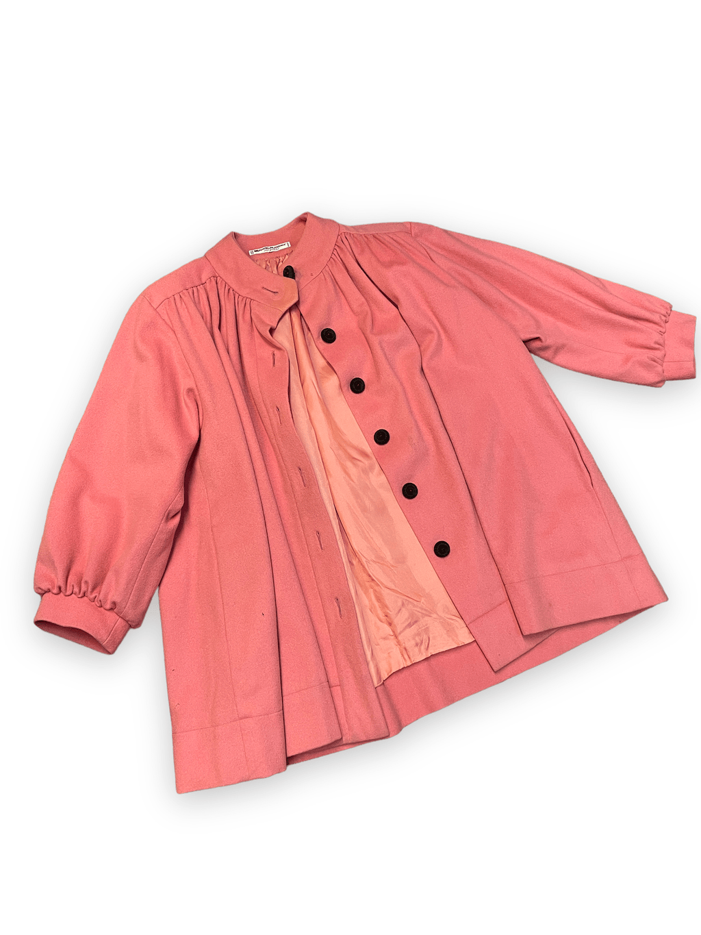 Yves Saint Laurent "Rive Gauche" Vintage Deisgner Bubblegum Pink Wool Party Coat Size M Jackets & Coats Public Butter 